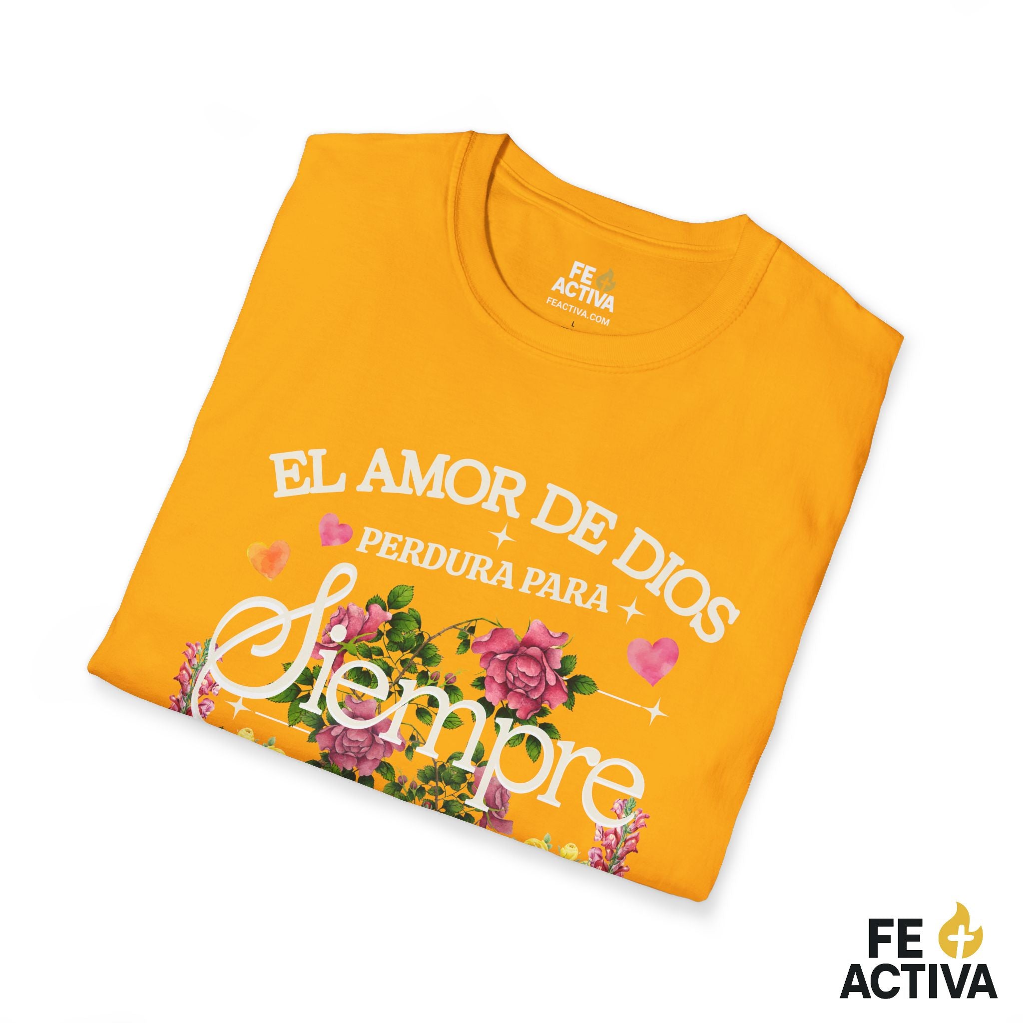 El Amor de Dios Perdura para Siempre – Salmo 136:1 | Camiseta Cristiana | Fe Activa