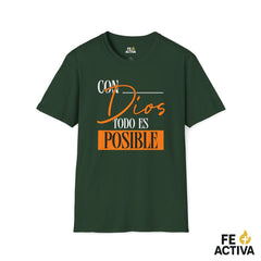 Con Dios todo es posible – Camiseta Cristiana Unisex