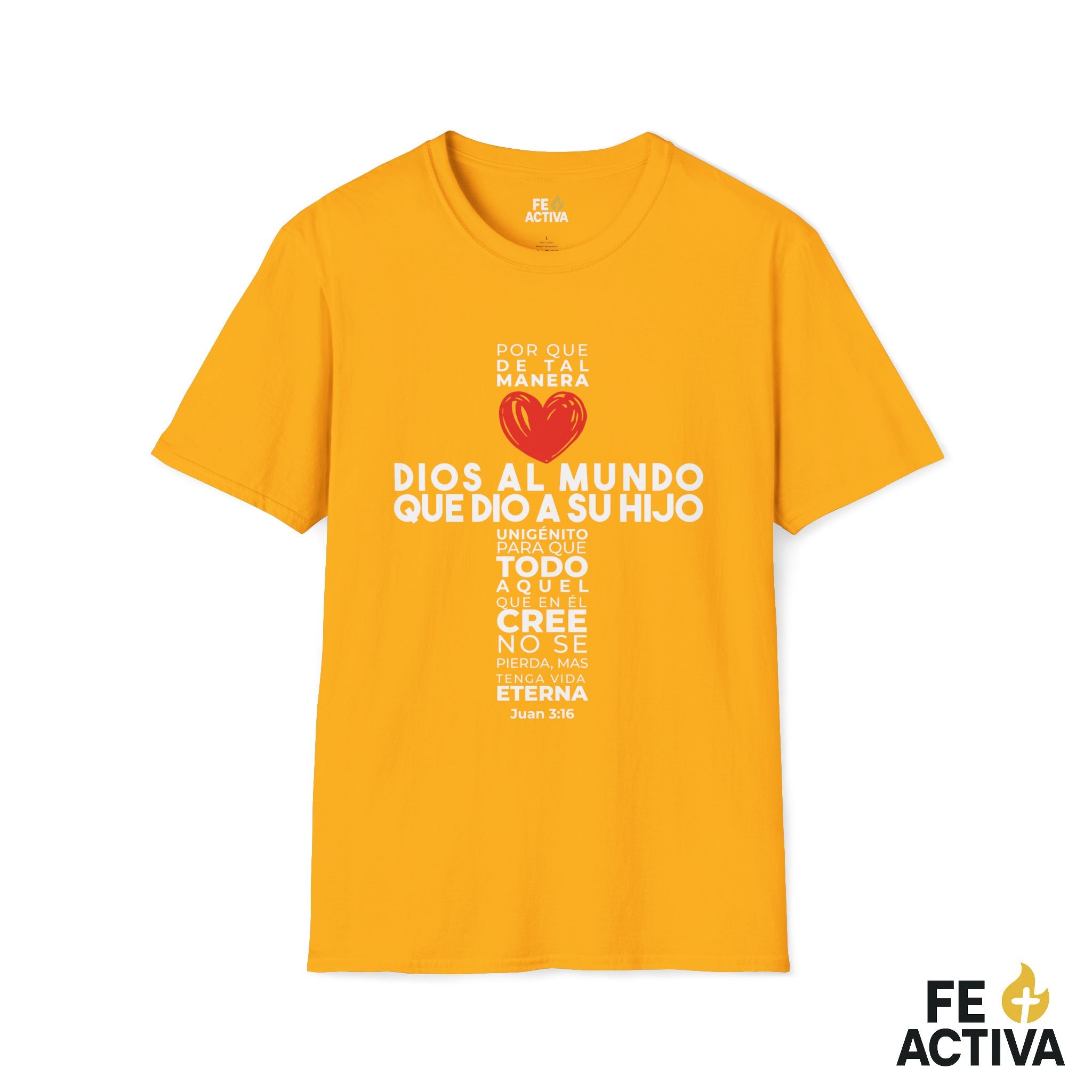 Juan 3:16 - Por que de tal manera amo Dios al Mundo - Diseño 1 | Camiseta Cristiana Unisex