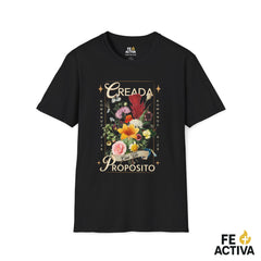 Creada con un Propósito – Romanos 8:28 | Camiseta Cristiana | Fe Activa