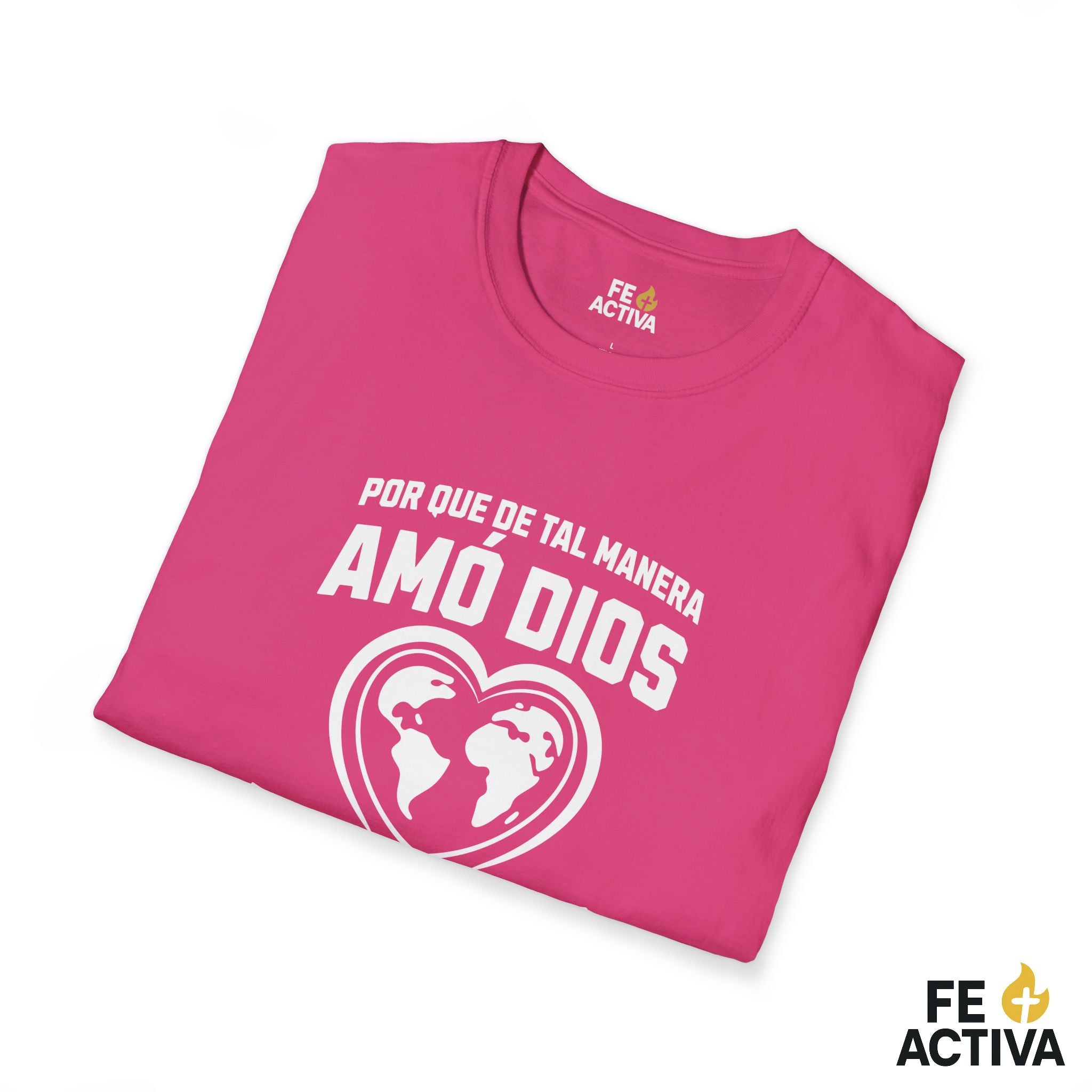 Juan 3:16 | De tal manera Amo Dios al Mundo  | Camiseta Cristiana | Fe Activa