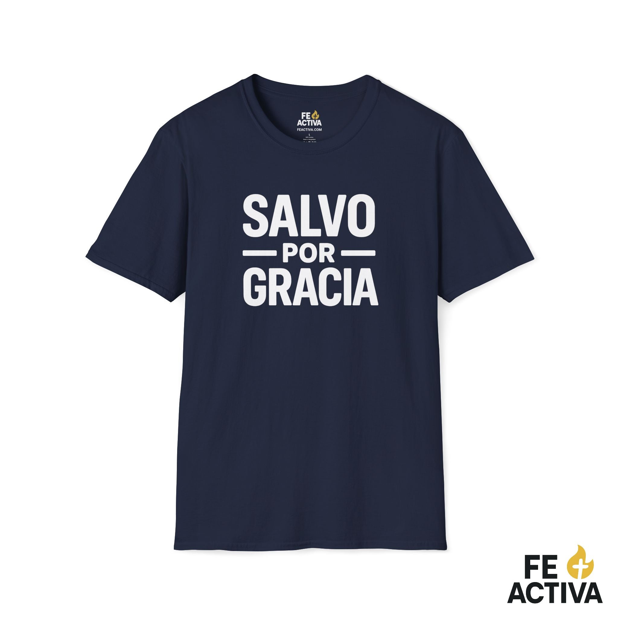 Salvo por Gracia | Camiseta Cristiana | Fe Activa