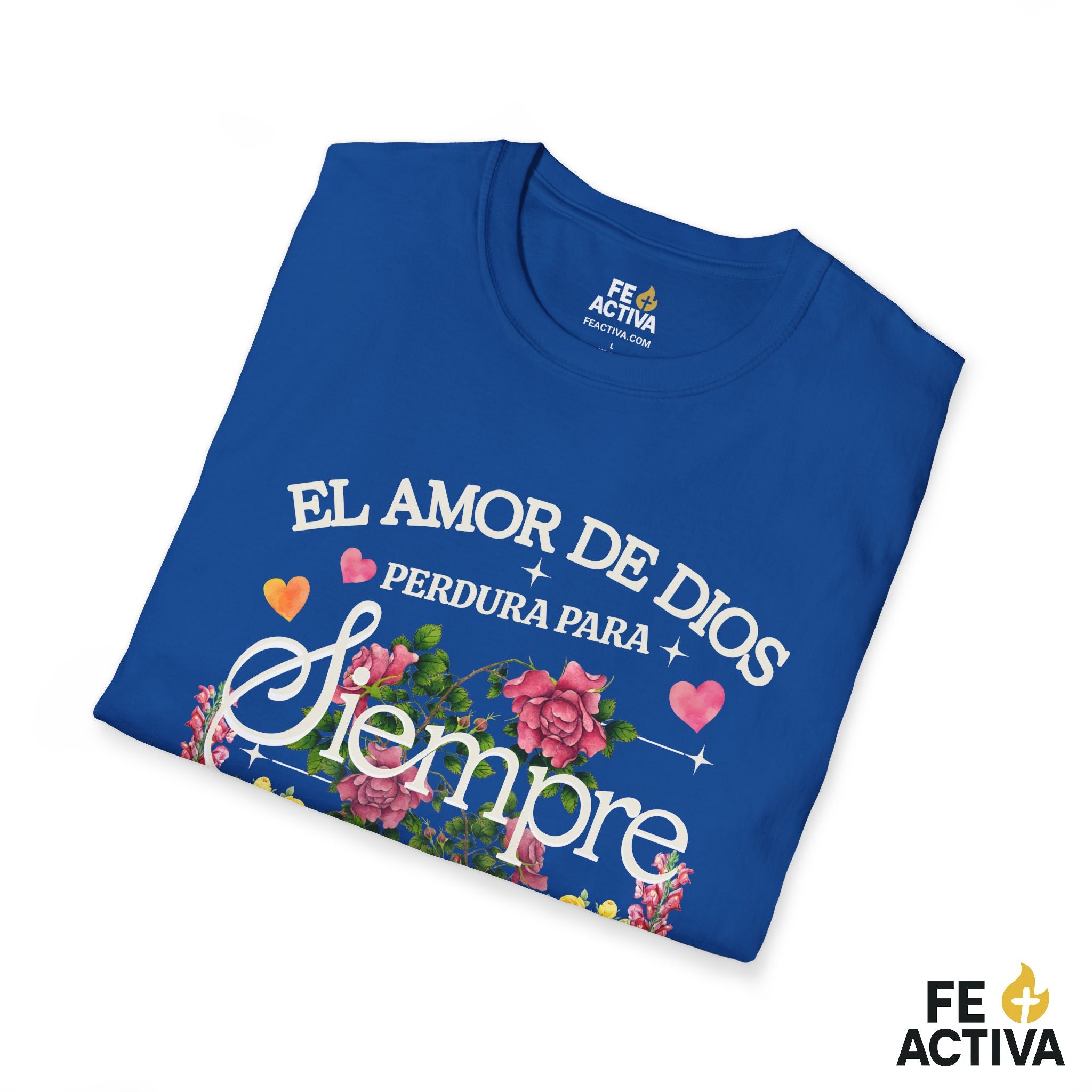 El Amor de Dios Perdura para Siempre – Salmo 136:1 | Camiseta Cristiana | Fe Activa