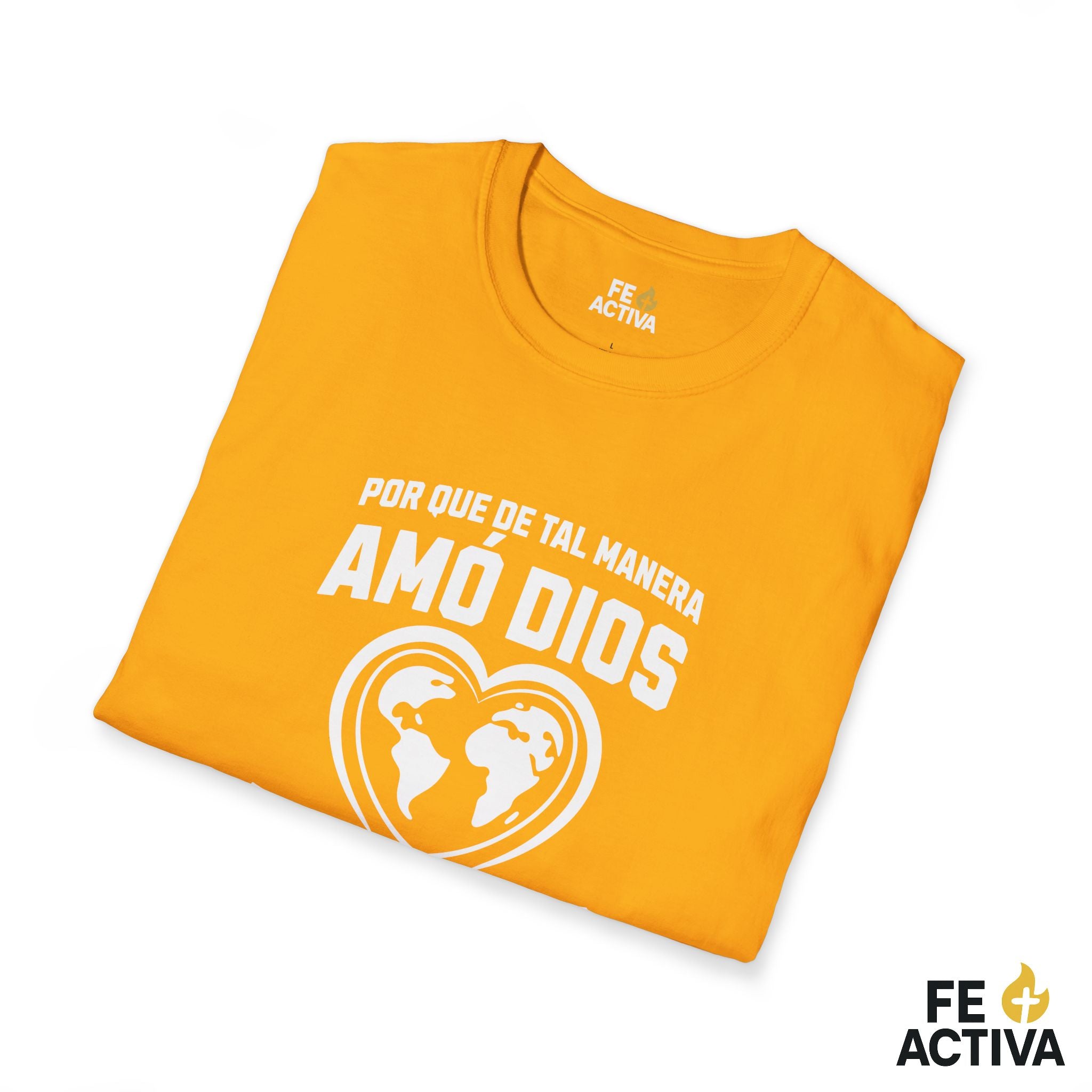 Juan 3:16 | De tal manera Amo Dios al Mundo  | Camiseta Cristiana | Fe Activa