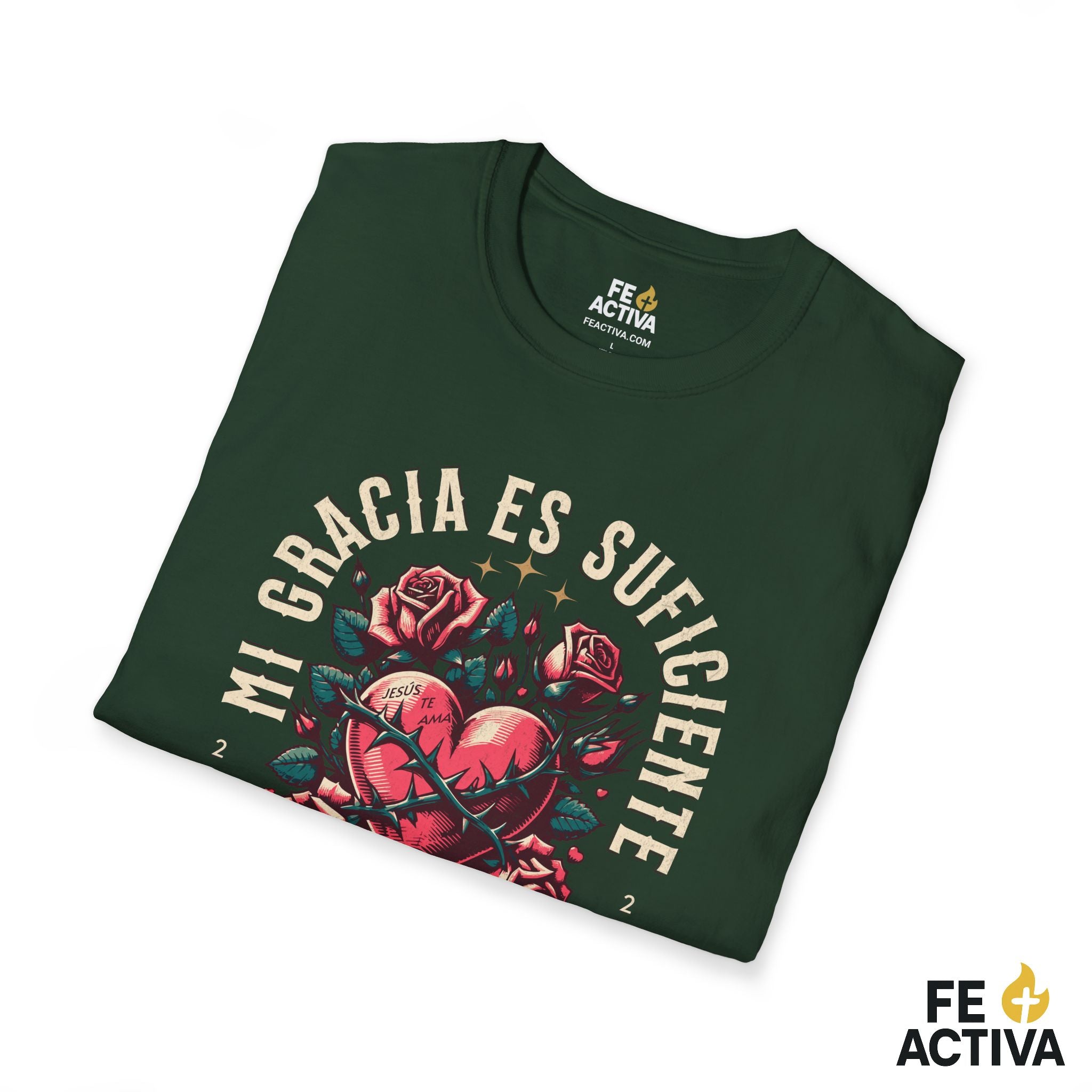 Mi Gracia Es Suficiente – 2 Corintios 12:9 | Camiseta Cristiana | Fe Activa