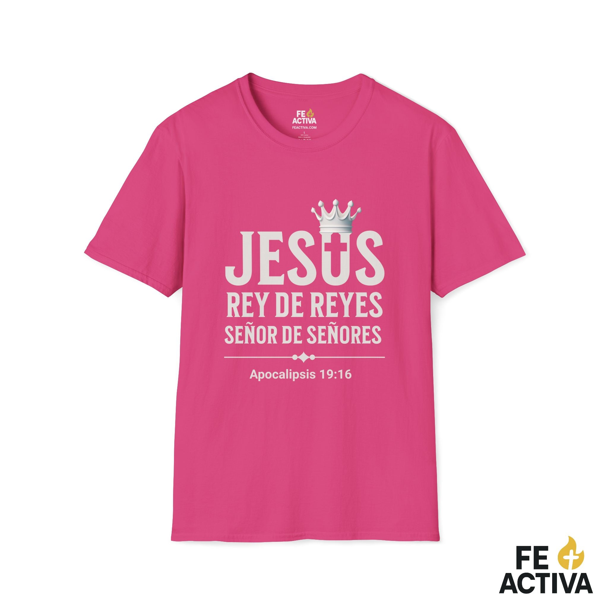 Jesus Rey de Reyes | Apocalipsis 19:16  | Camiseta Cristiana | Fe Activa