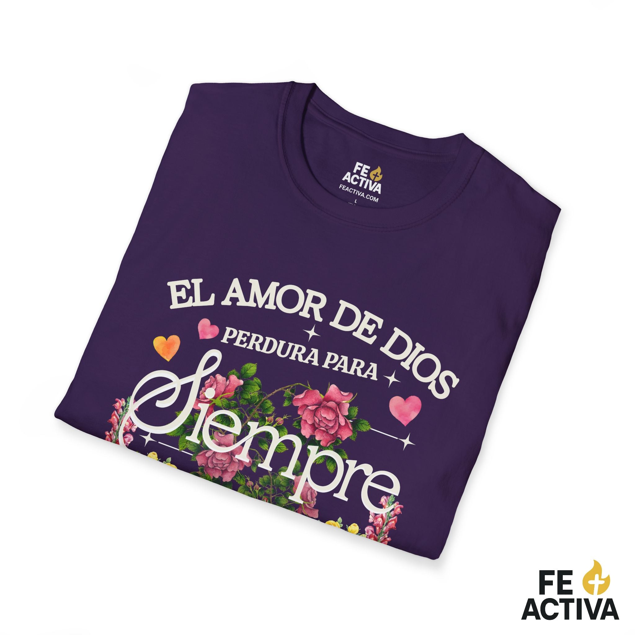 El Amor de Dios Perdura para Siempre – Salmo 136:1 | Camiseta Cristiana | Fe Activa