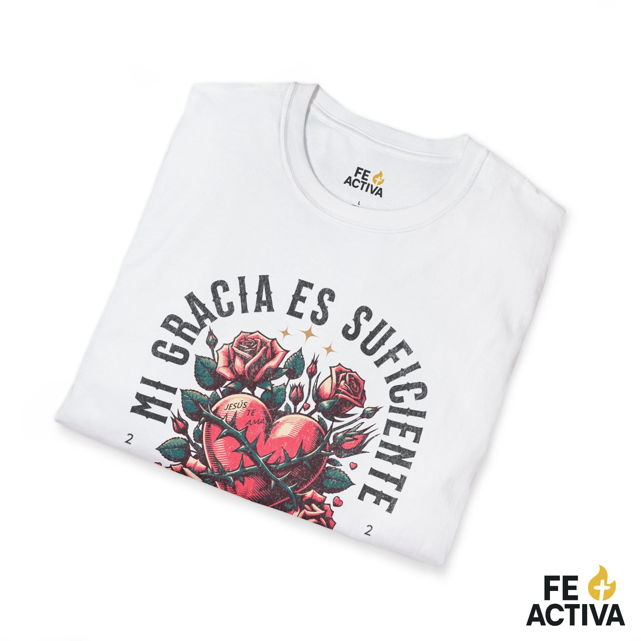 Mi Gracia Es Suficiente – 2 Corintios 12:9 | Camiseta Cristiana | Fe Activa