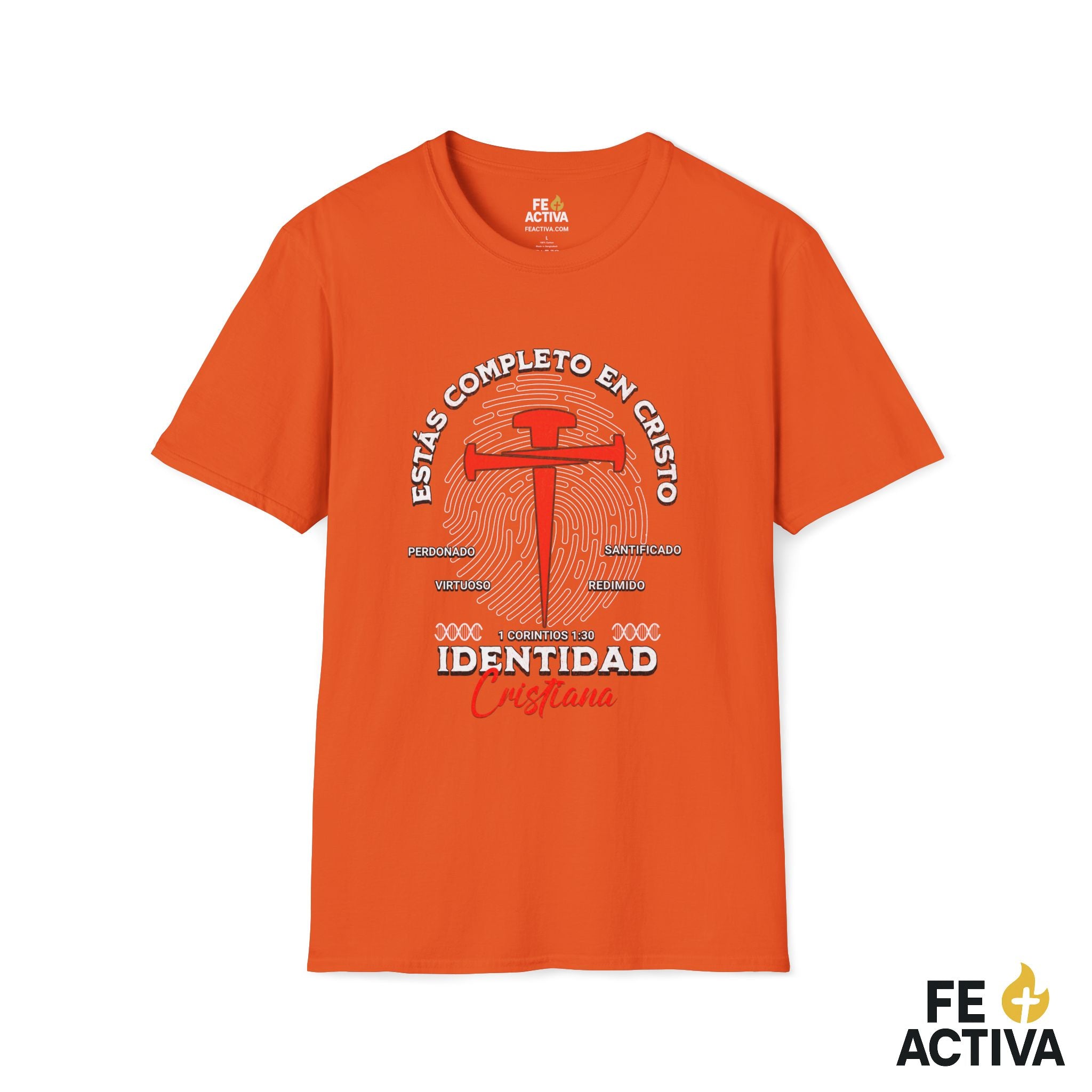 Identidad Cristiana – 1 Corintios 1:30 | Camiseta Cristiana | Fe Activa