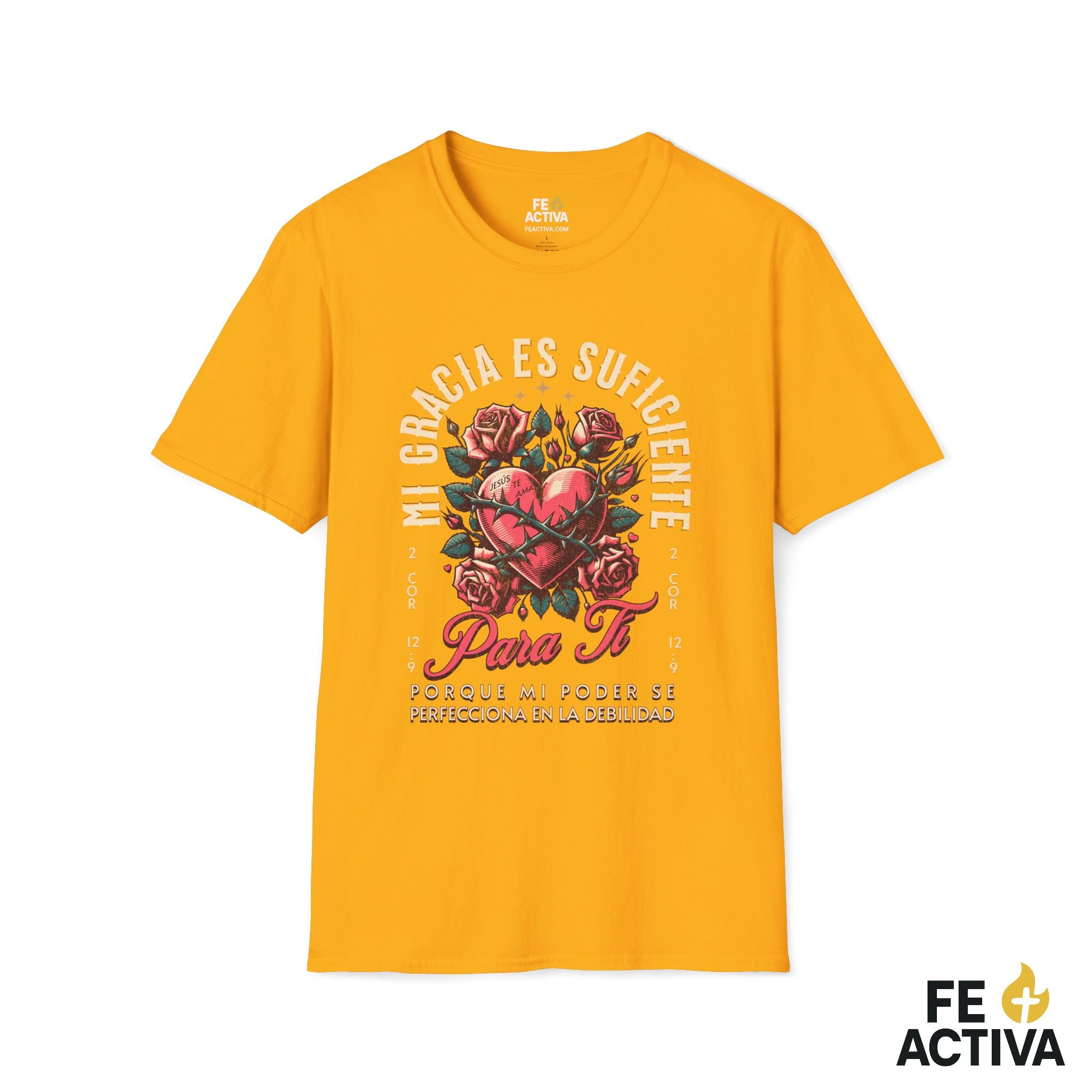Mi Gracia Es Suficiente – 2 Corintios 12:9 | Camiseta Cristiana | Fe Activa