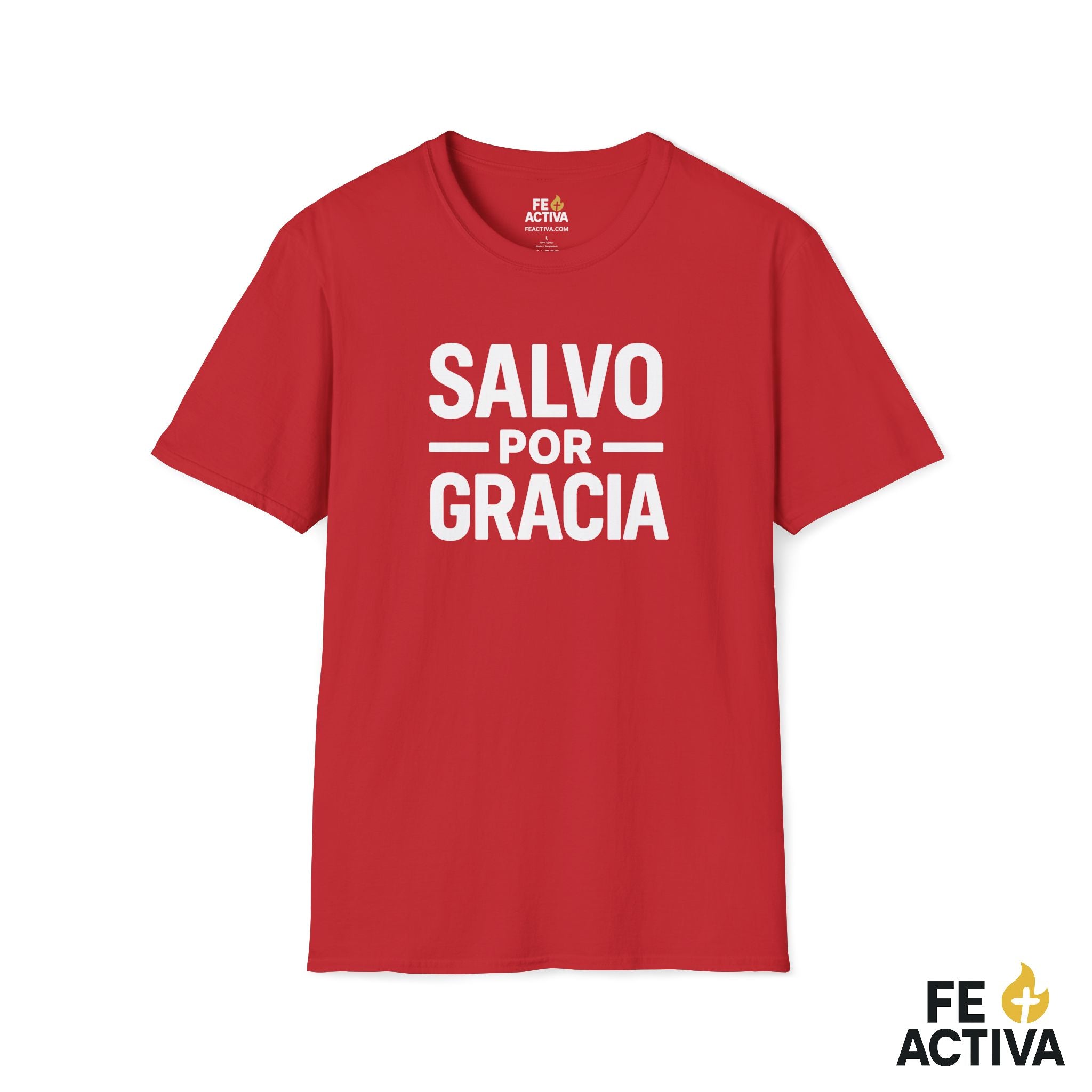 Salvo por Gracia | Camiseta Cristiana | Fe Activa