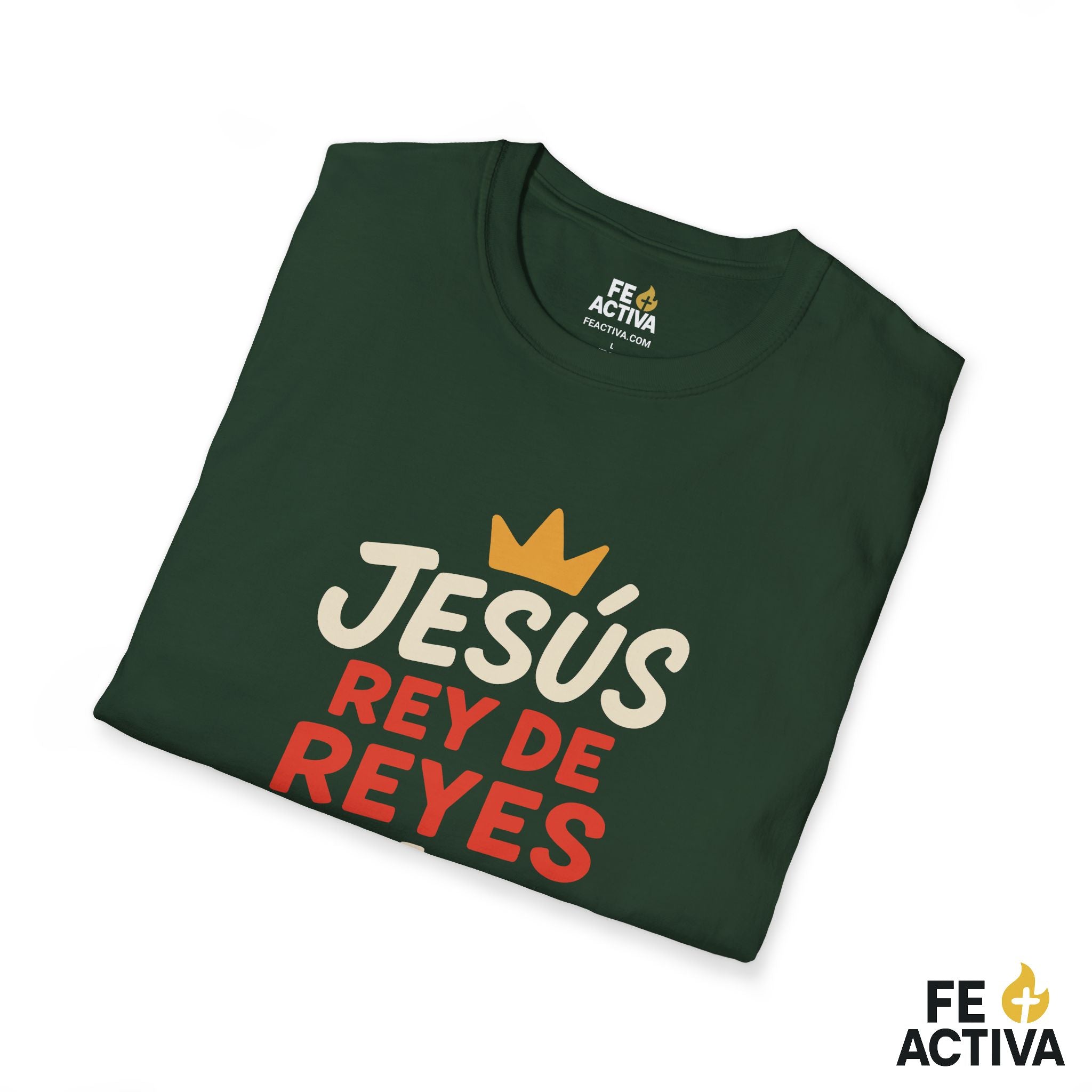 Jesus Rey de Reyes y Señor de Señores | Apocalipsis 19:16  | Camiseta Cristiana | Fe Activa