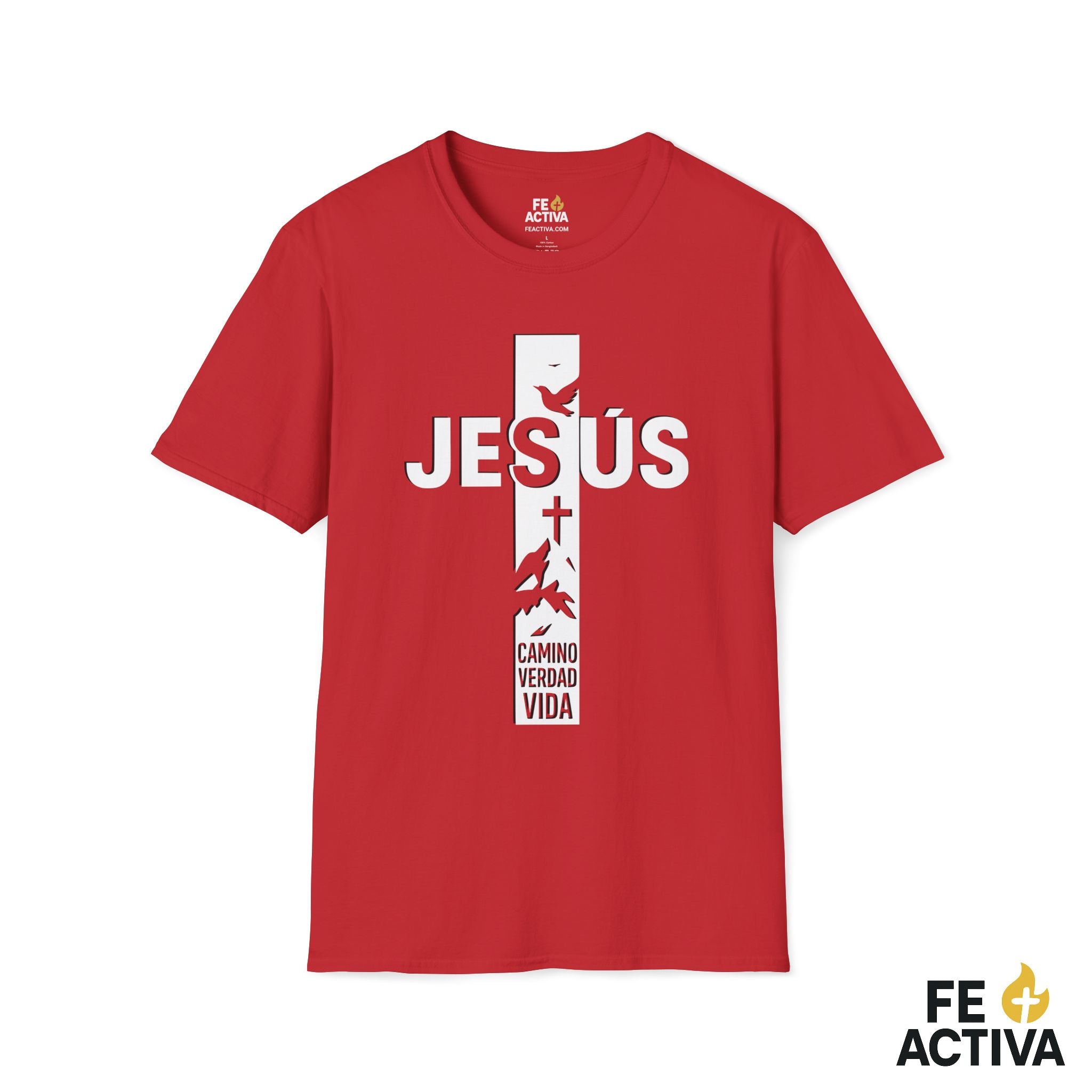 Jesus + Cruz: Camino, Verdad y Vida  | Camiseta Cristiana | Fe Activ:a