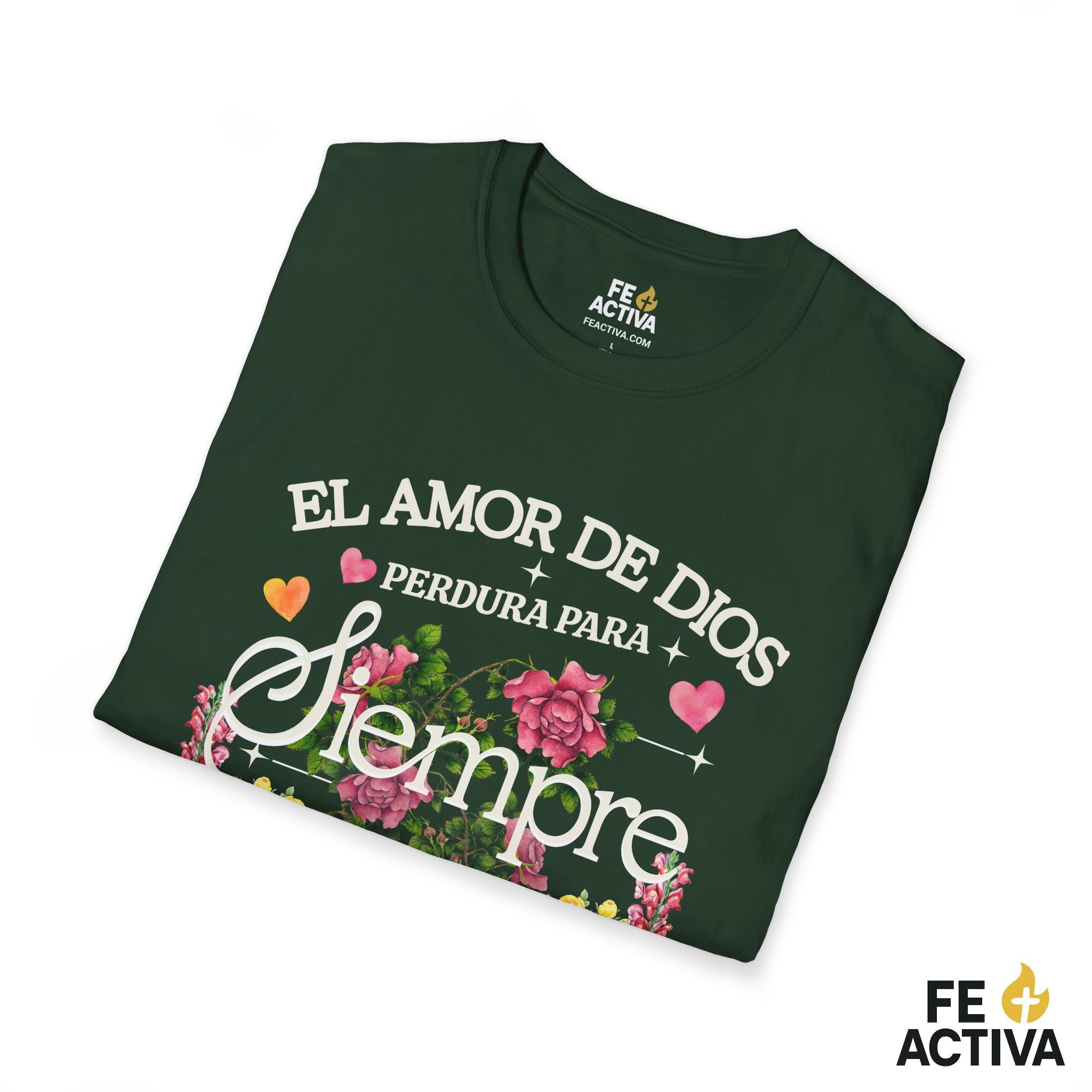 El Amor de Dios Perdura para Siempre – Salmo 136:1 | Camiseta Cristiana | Fe Activa