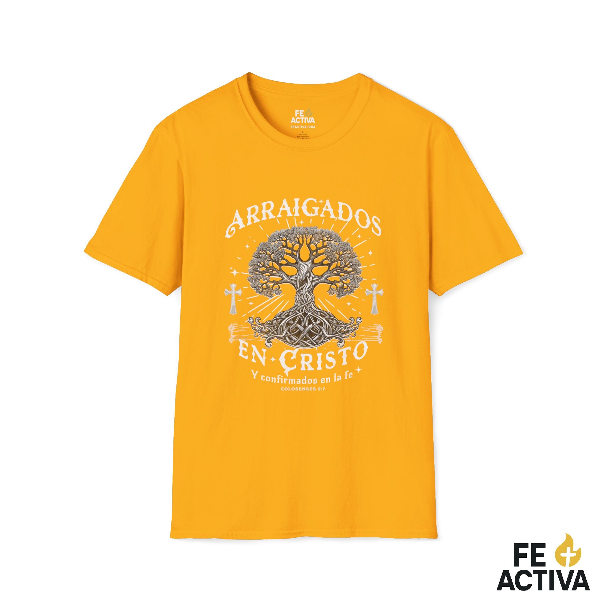 Arraigados en Cristo – Colosenses 2:7 | Camiseta Cristiana | Fe Activa