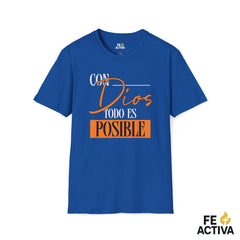 Con Dios todo es posible – Camiseta Cristiana Unisex