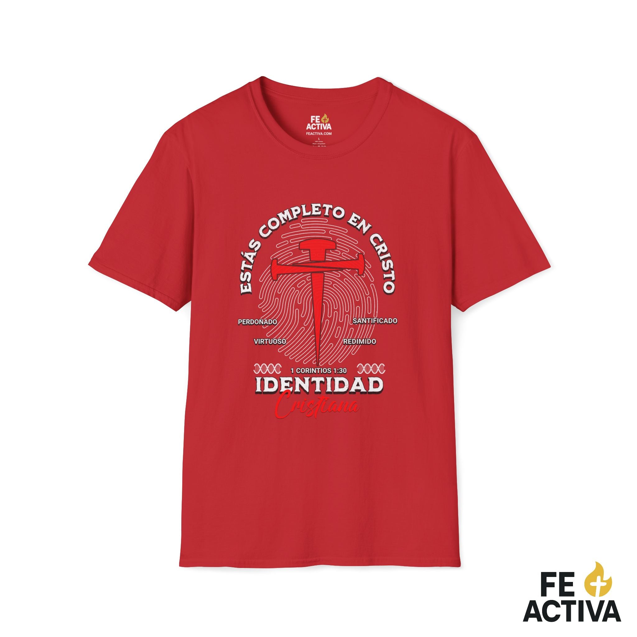 Identidad Cristiana – 1 Corintios 1:30 | Camiseta Cristiana | Fe Activa