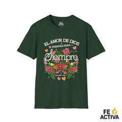 El Amor de Dios Perdura para Siempre – Salmo 136:1 | Camiseta Cristiana | Fe Activa