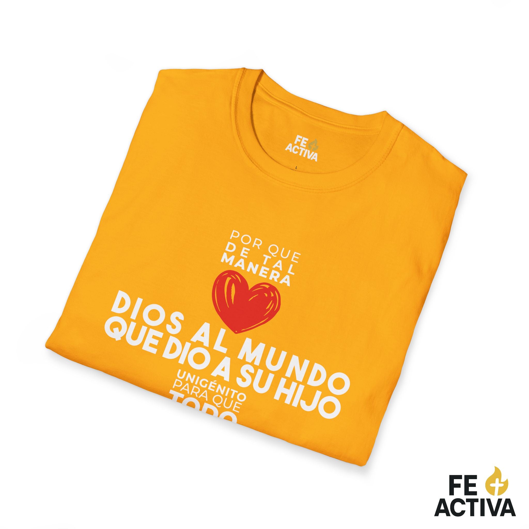 Juan 3:16 - Por que de tal manera amo Dios al Mundo - Diseño 1 | Camiseta Cristiana Unisex