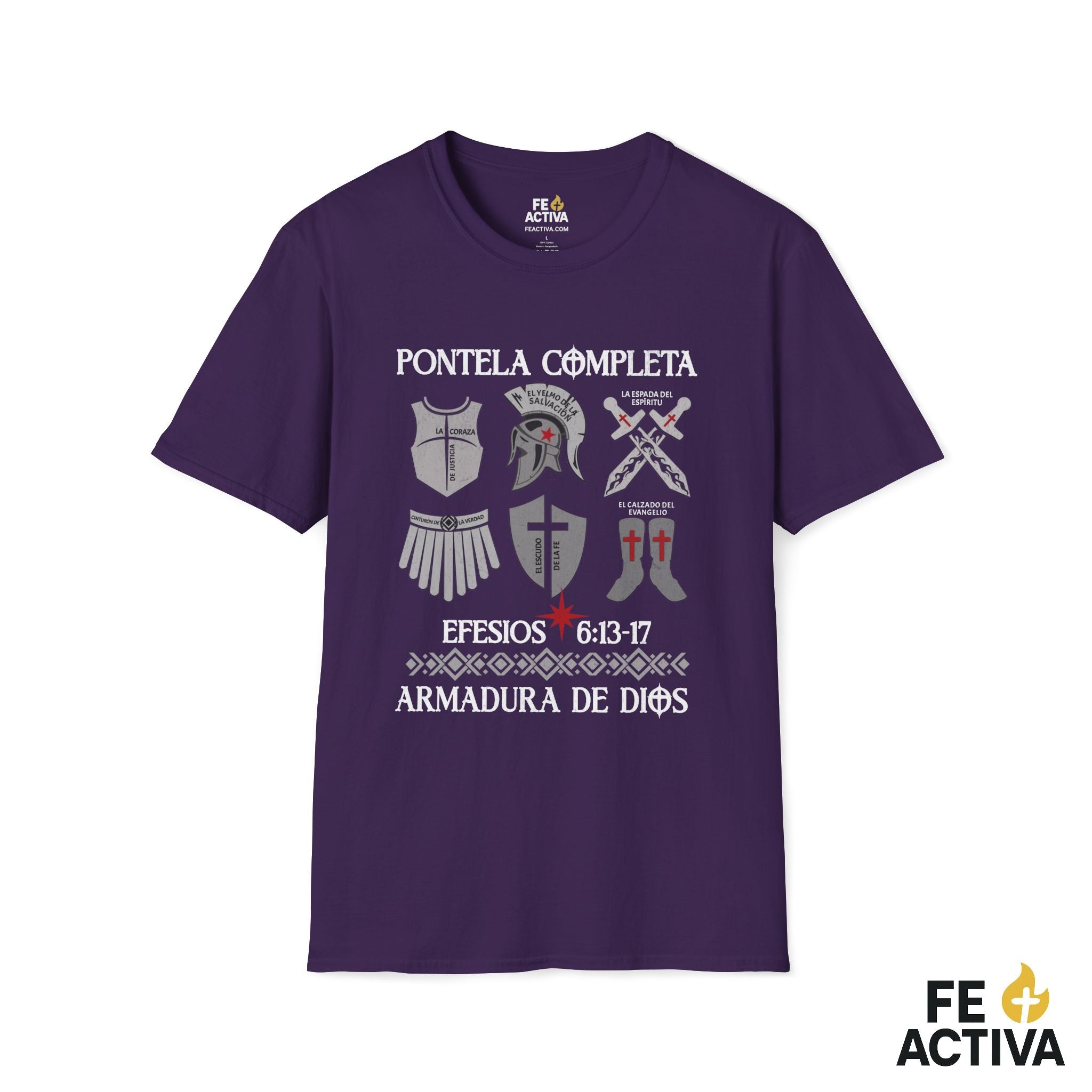 Ponte la Armadura – Efesios 6:11 | Camiseta Cristiana | Fe Activa