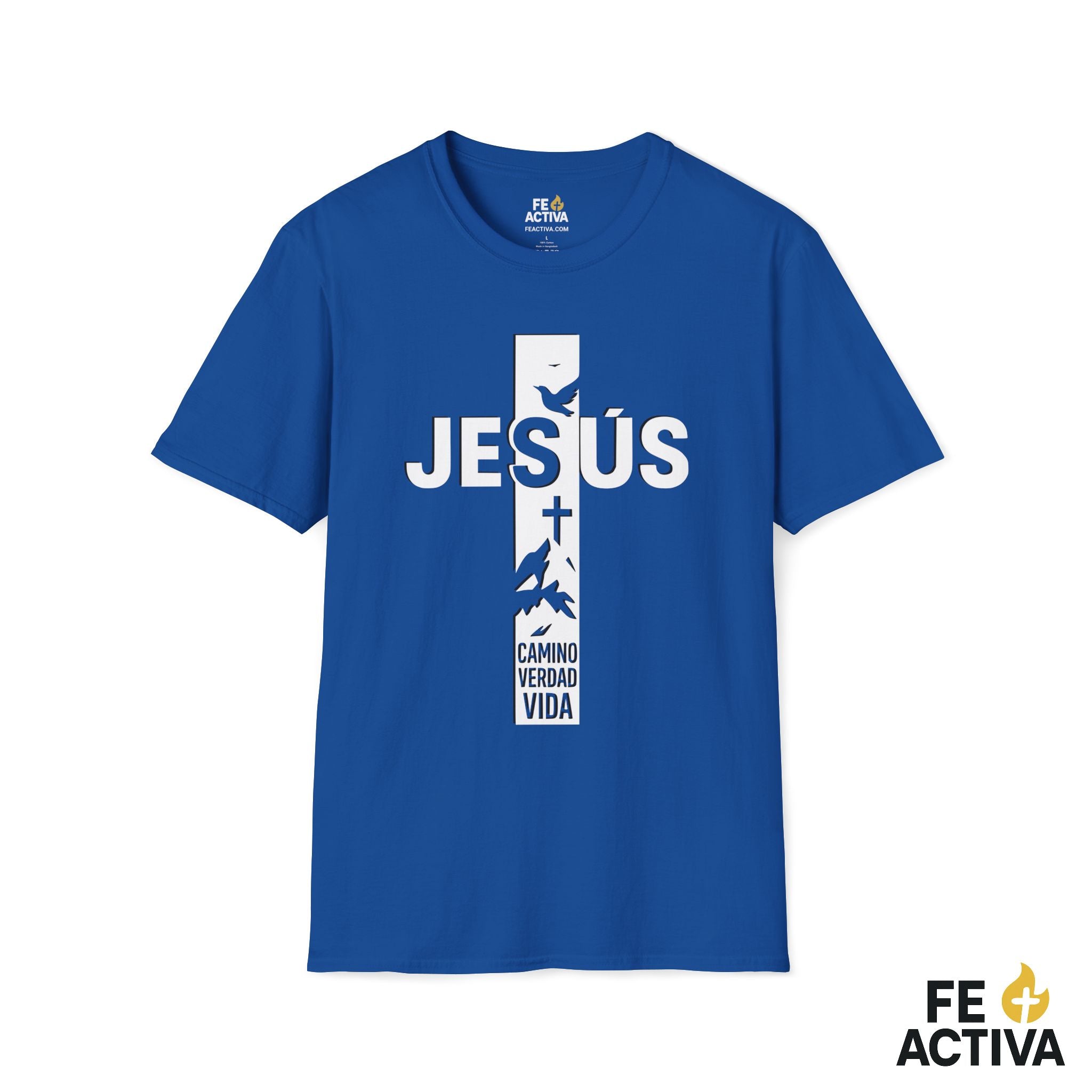 Jesus + Cruz: Camino, Verdad y Vida  | Camiseta Cristiana | Fe Activ:a