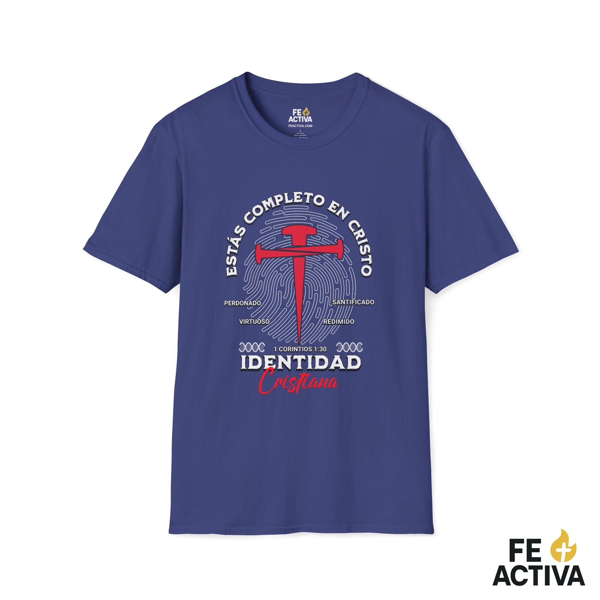 Identidad Cristiana – 1 Corintios 1:30 | Camiseta Cristiana | Fe Activa