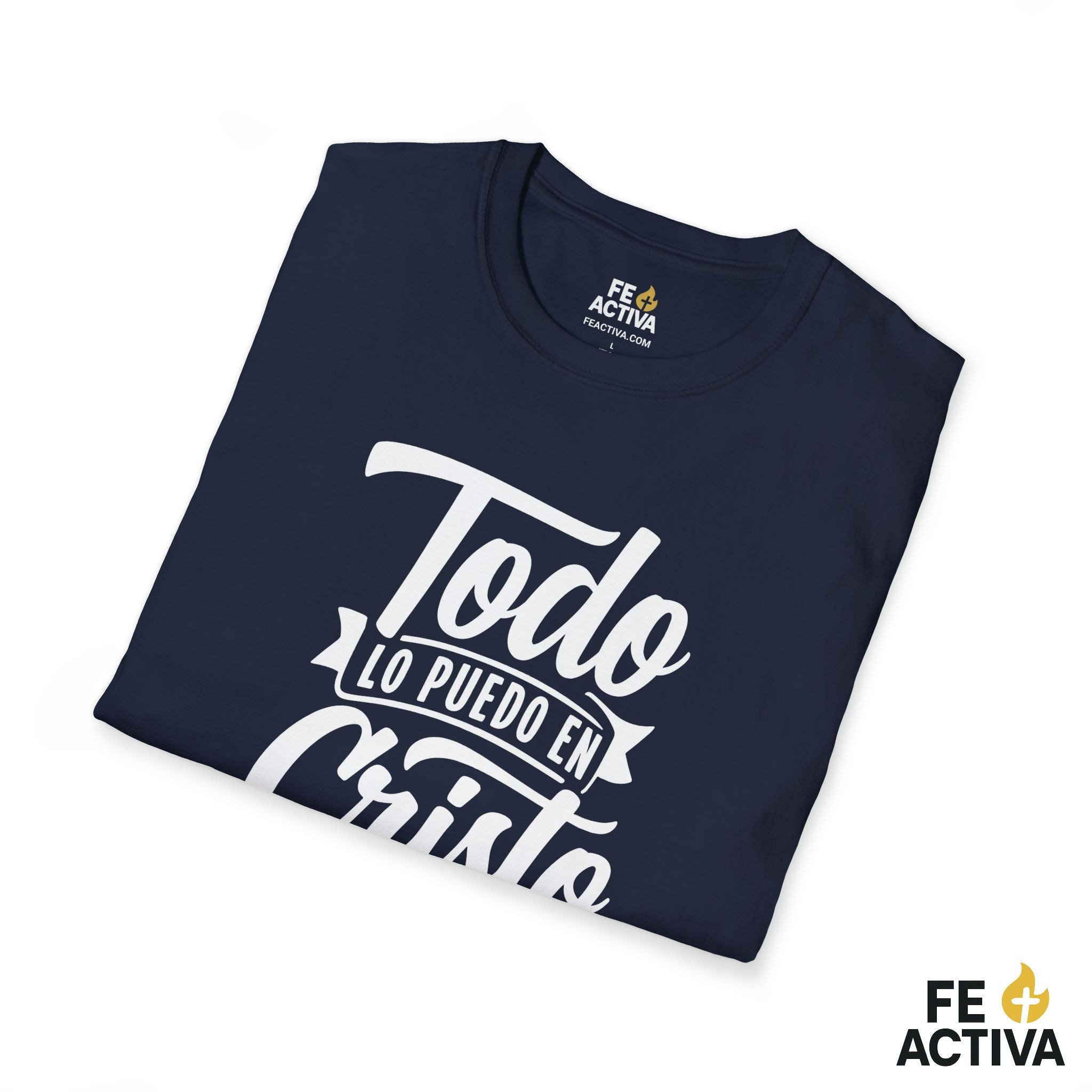 Todo lo Puedo en Cristo – Filipenses 4:13 | Camiseta Cristiana | Fe Activa