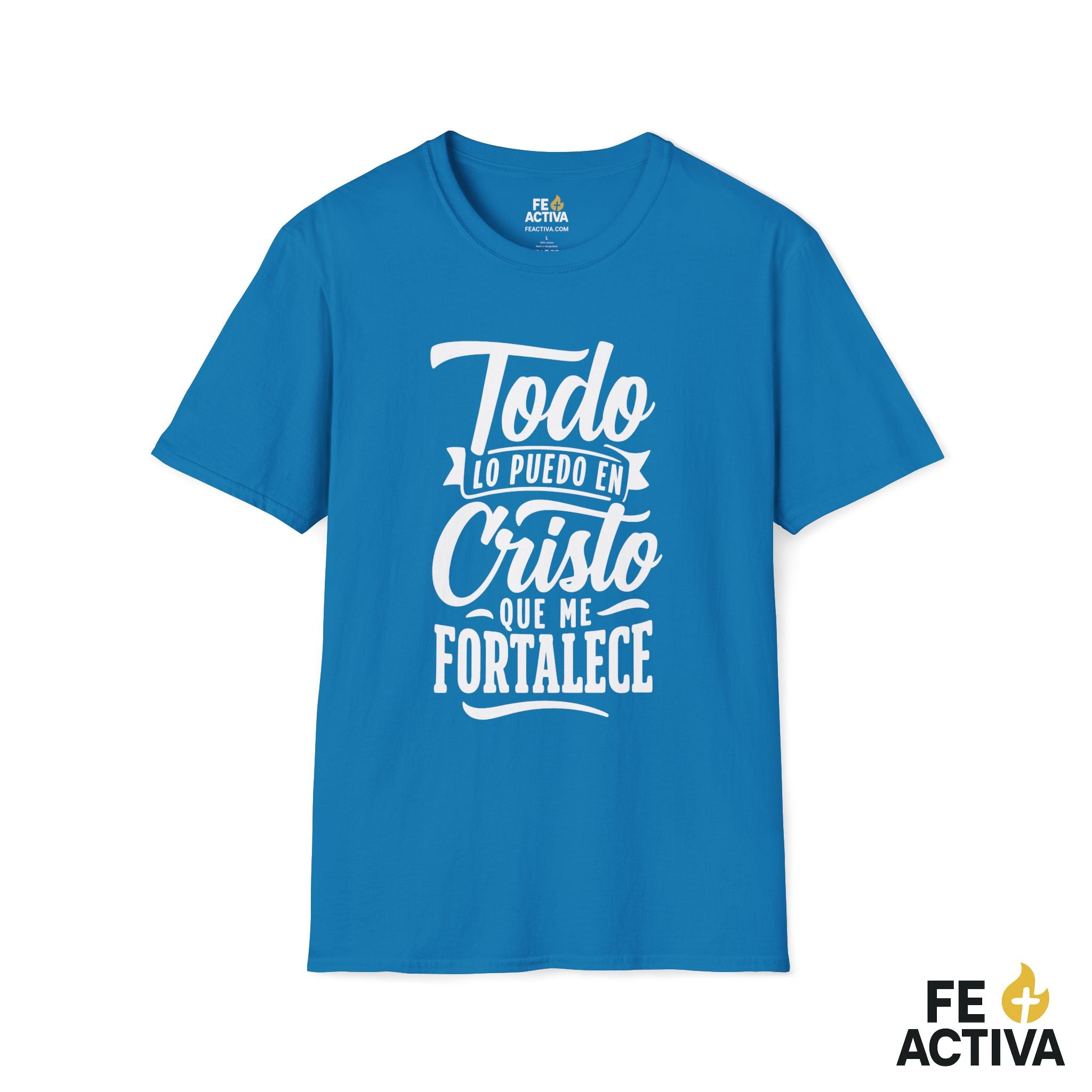 Todo lo Puedo en Cristo – Filipenses 4:13 | Camiseta Cristiana | Fe Activa