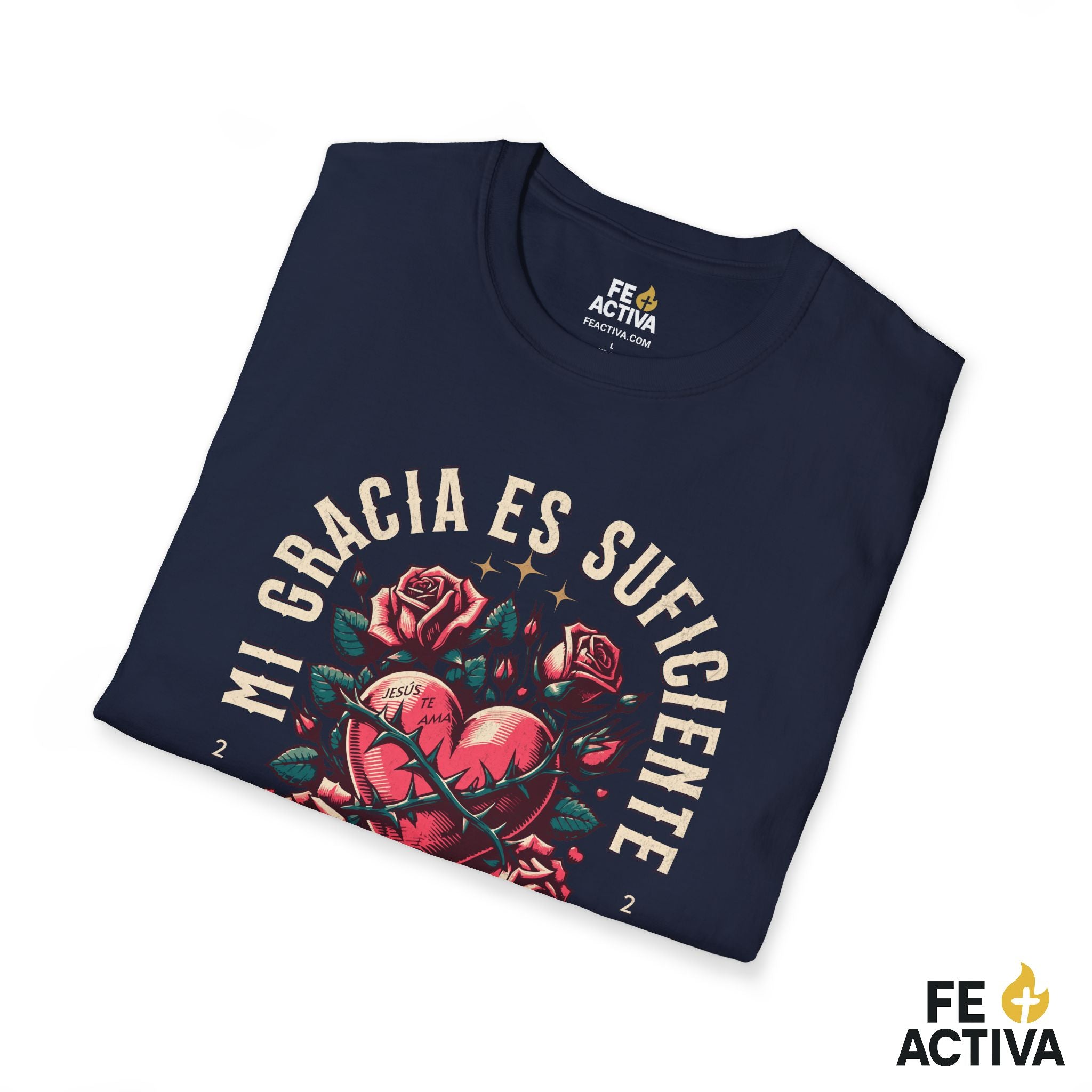 Mi Gracia Es Suficiente – 2 Corintios 12:9 | Camiseta Cristiana | Fe Activa