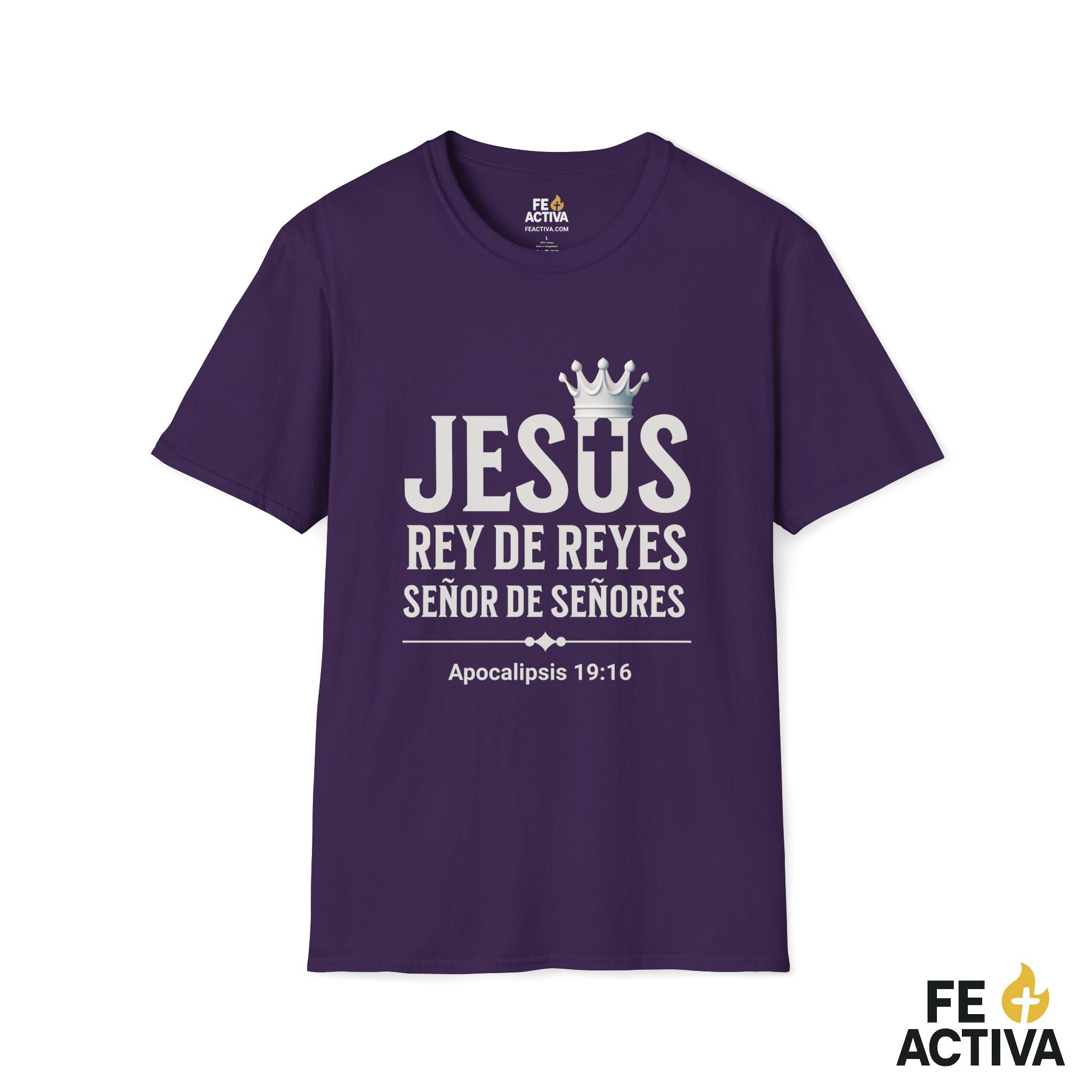 Jesus Rey de Reyes | Apocalipsis 19:16  | Camiseta Cristiana | Fe Activa