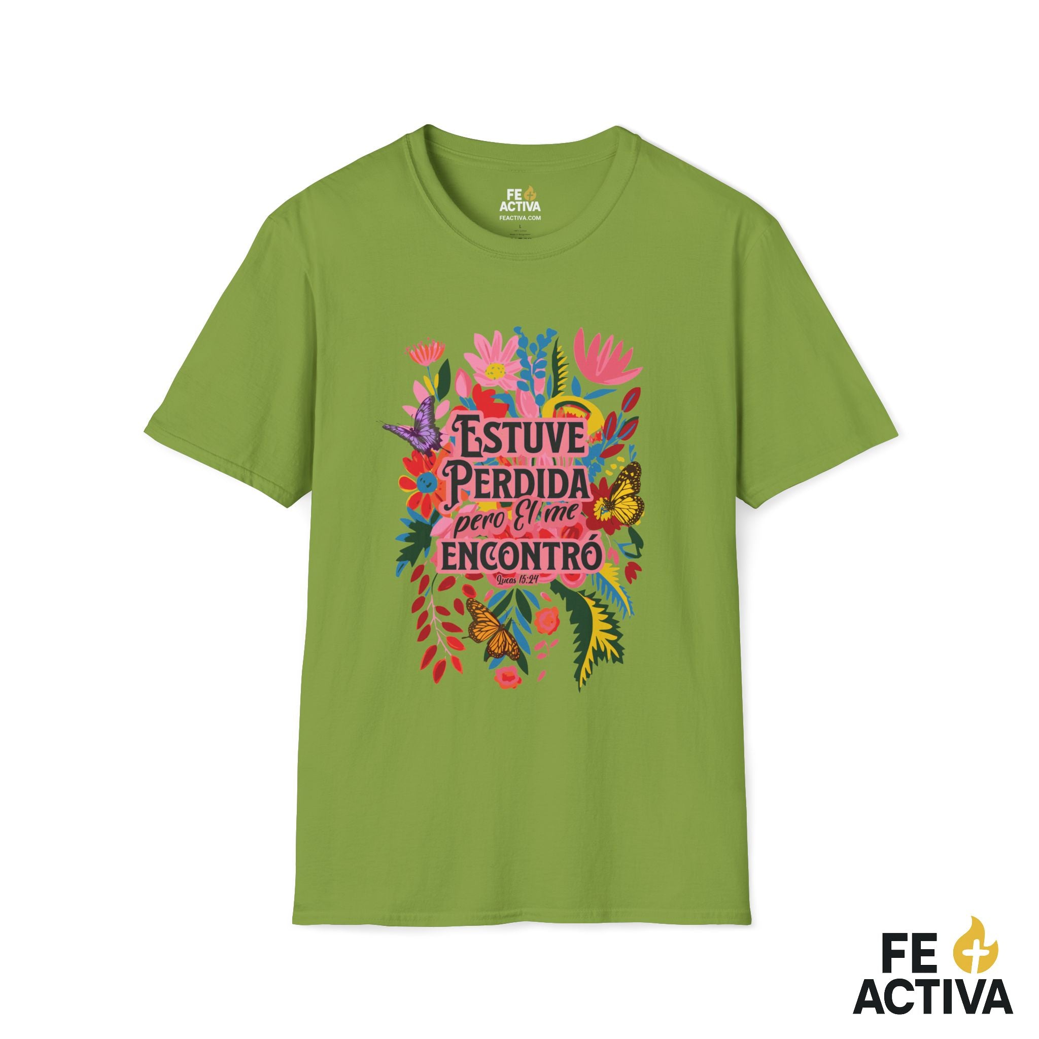 Estuve Perdida, pero Él me Encontró – Lucas 15:24 | Camiseta Cristiana | Fe Activa