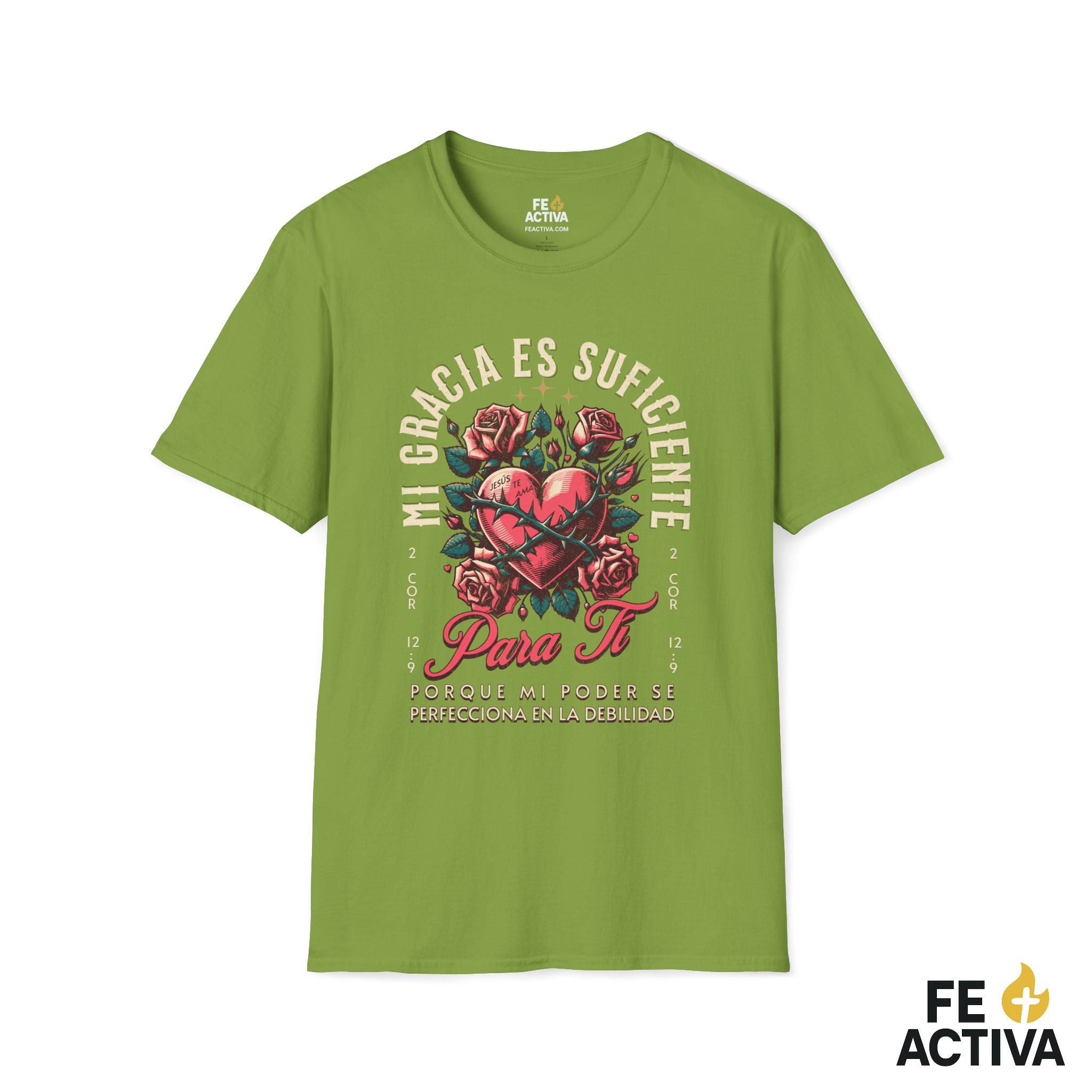 Mi Gracia Es Suficiente – 2 Corintios 12:9 | Camiseta Cristiana | Fe Activa