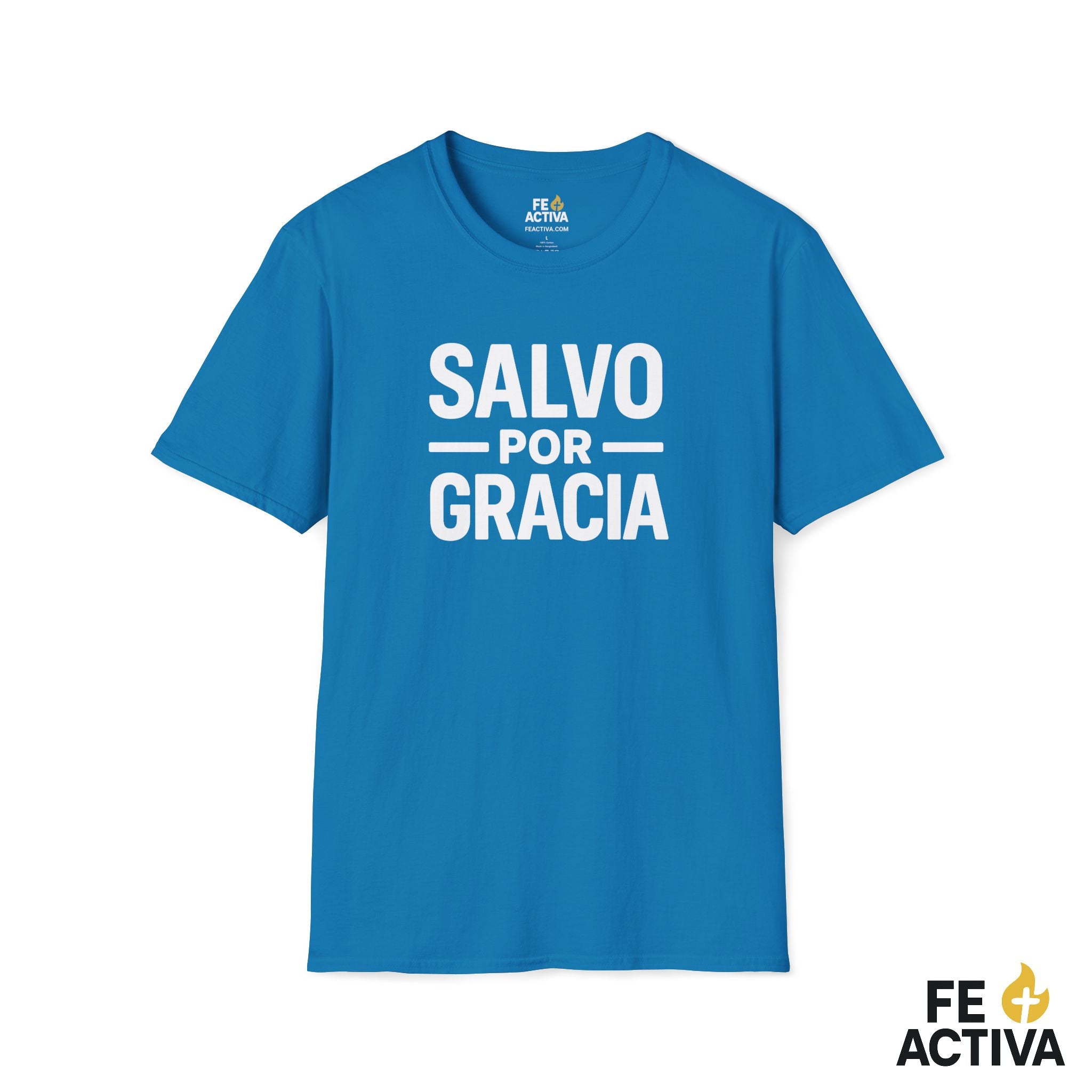 Salvo por Gracia | Camiseta Cristiana | Fe Activa