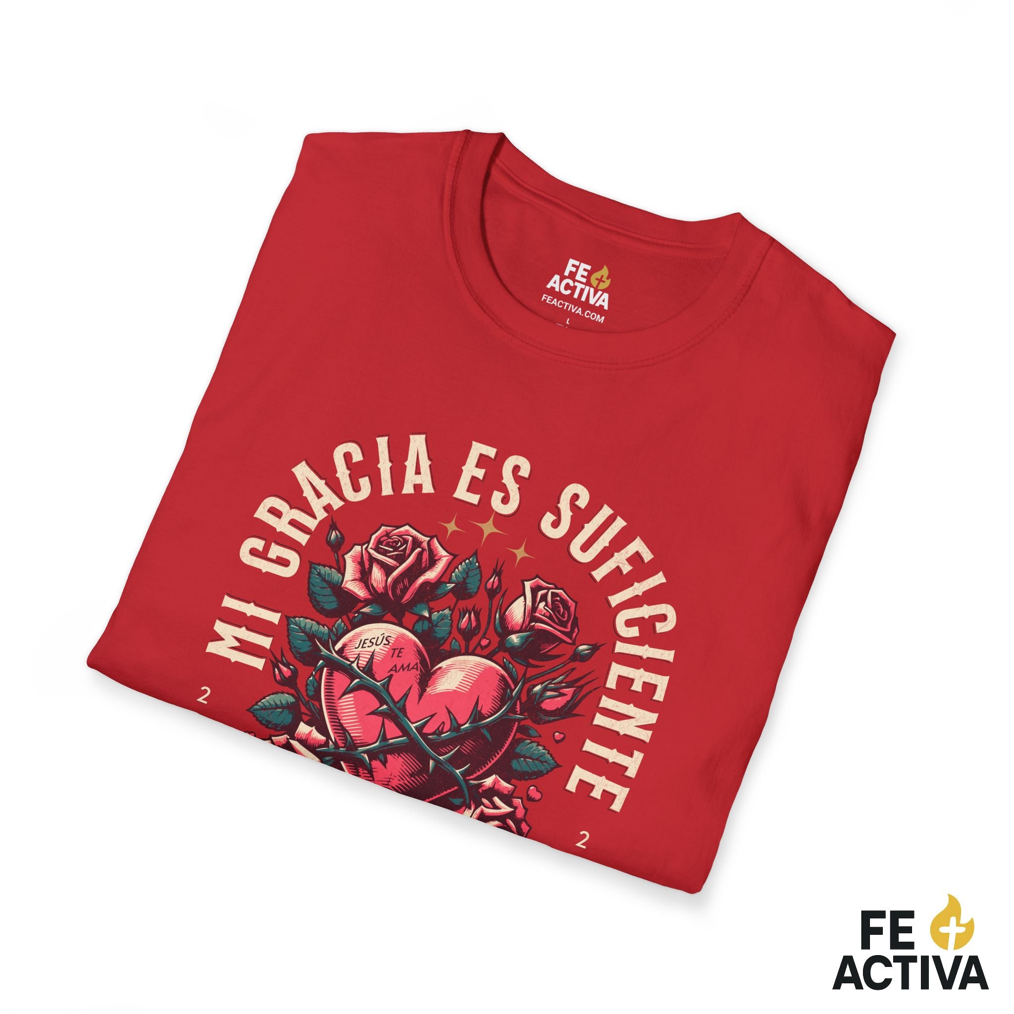 Mi Gracia Es Suficiente – 2 Corintios 12:9 | Camiseta Cristiana | Fe Activa