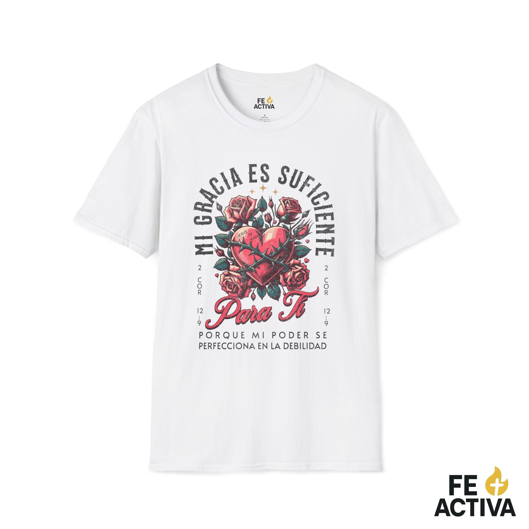 Mi Gracia Es Suficiente – 2 Corintios 12:9 | Camiseta Cristiana | Fe Activa