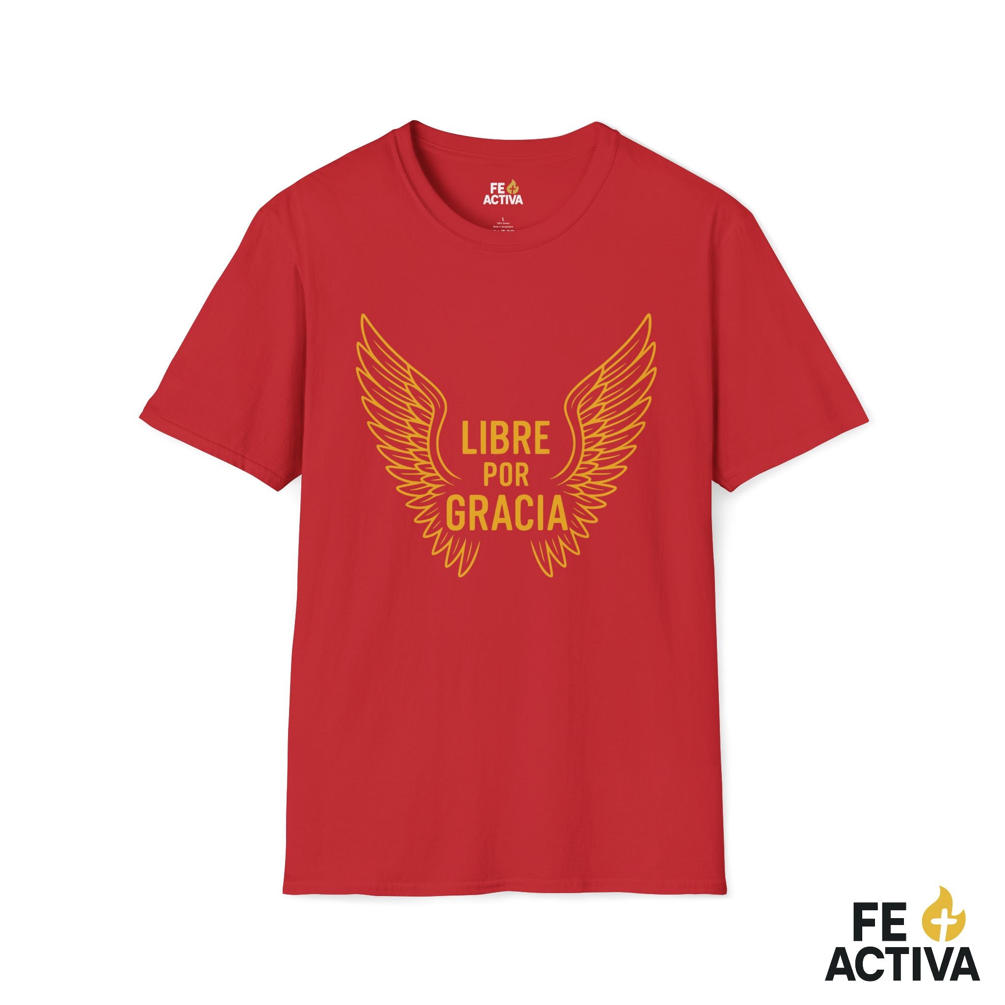 Libre por Gracia Efesios 2:8 | Camiseta Cristiana | Fe Activa