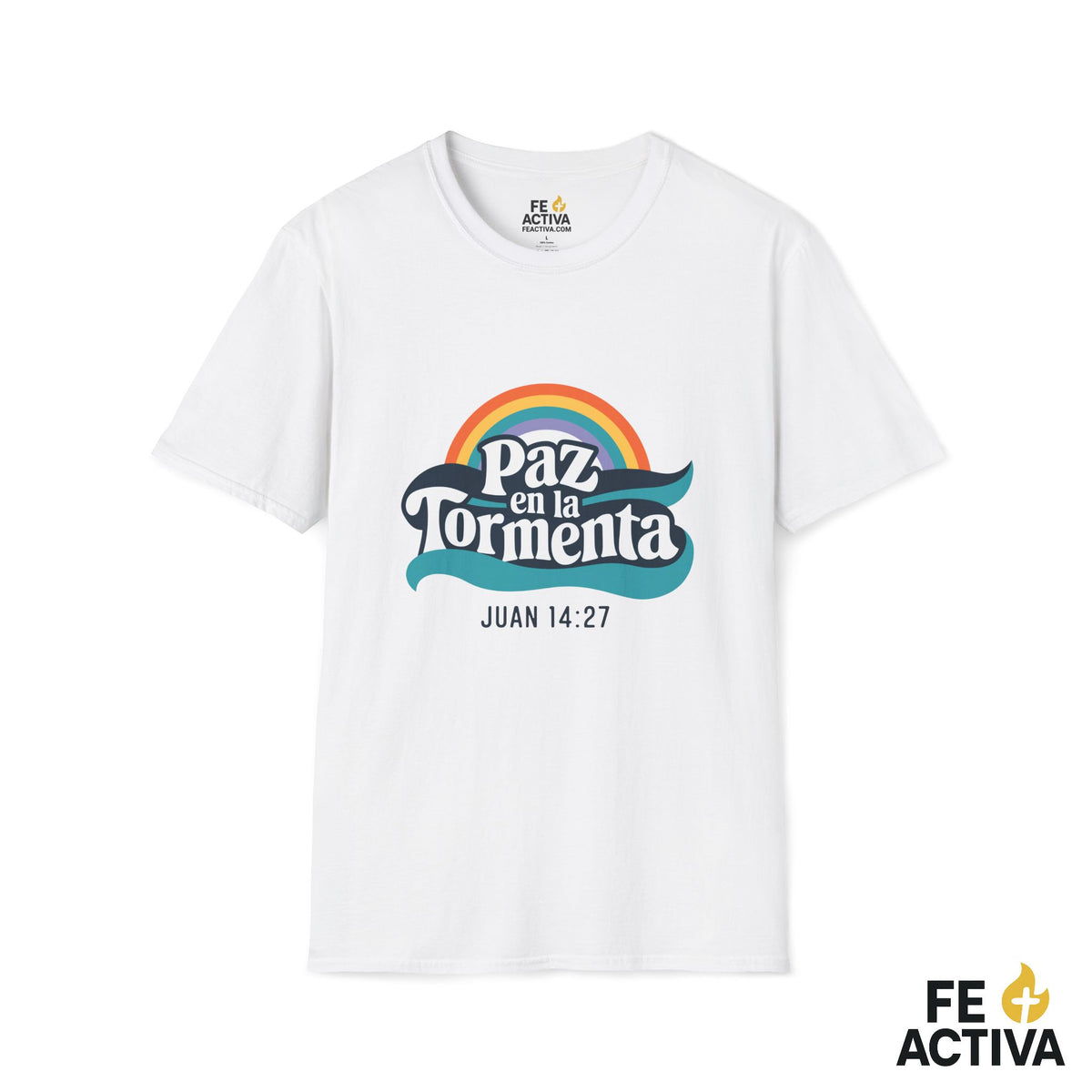 Paz en la Tormenta – Juan 14:27 | Camiseta Cristiana | Fe Activa