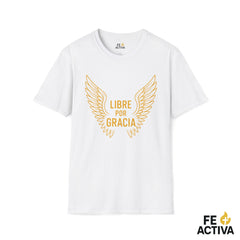 Libre por Gracia Efesios 2:8 | Camiseta Cristiana | Fe Activa
