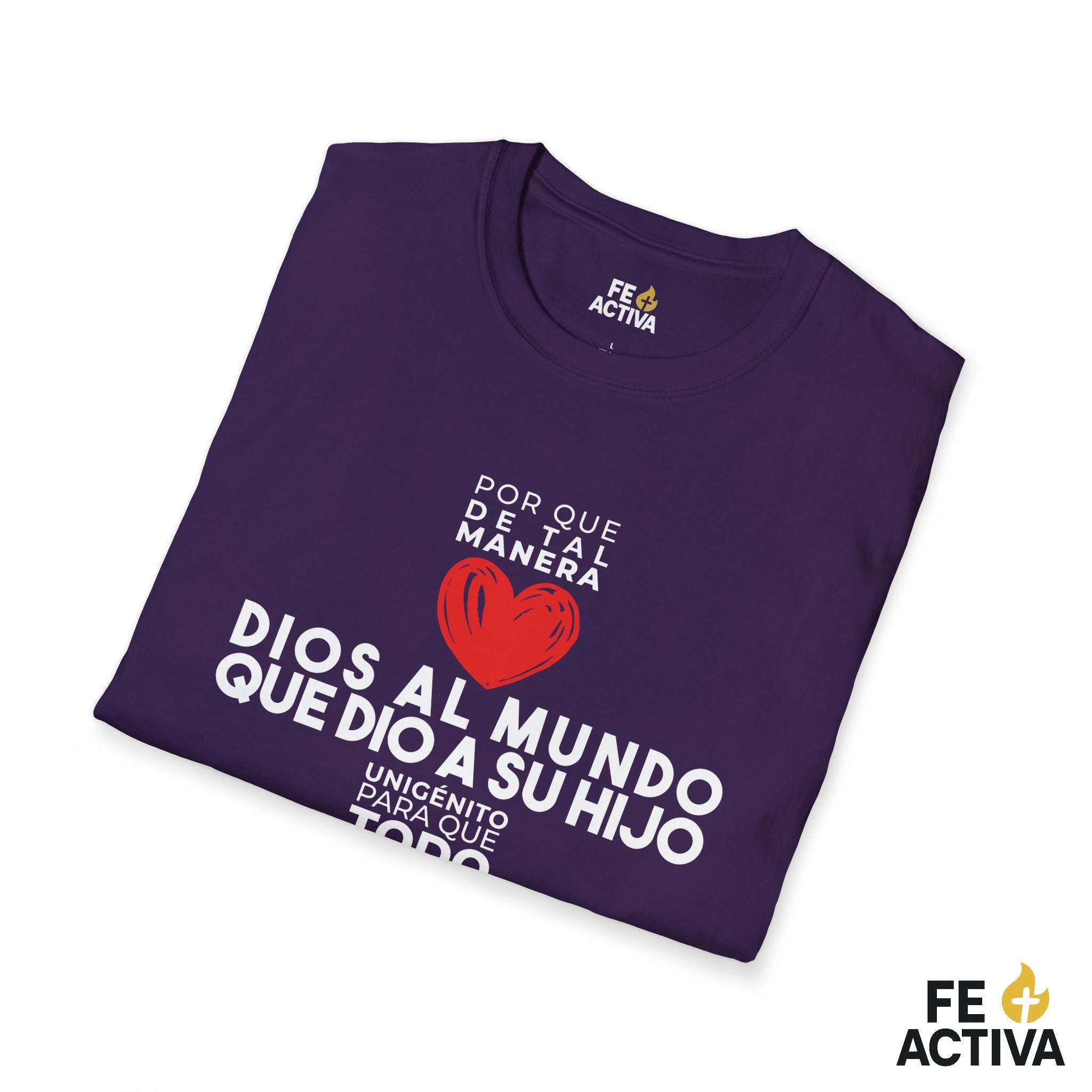 Juan 3:16 - Por que de tal manera amo Dios al Mundo - Diseño 1 | Camiseta Cristiana Unisex