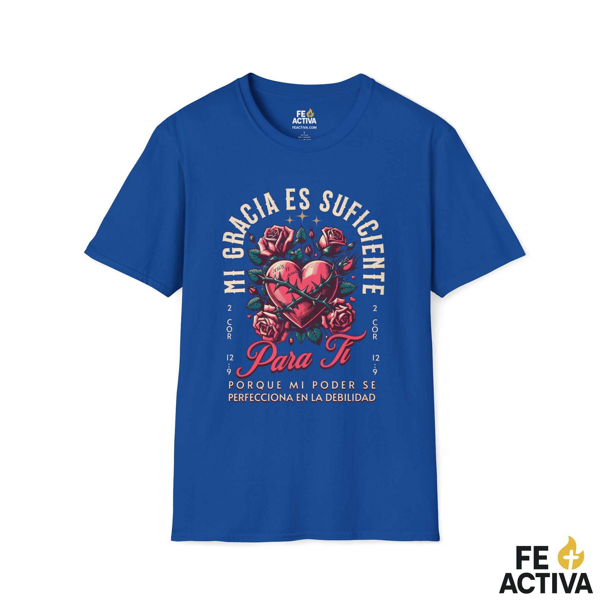 Mi Gracia Es Suficiente – 2 Corintios 12:9 | Camiseta Cristiana | Fe Activa