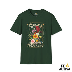 Creada con un Propósito – Romanos 8:28 | Camiseta Cristiana | Fe Activa