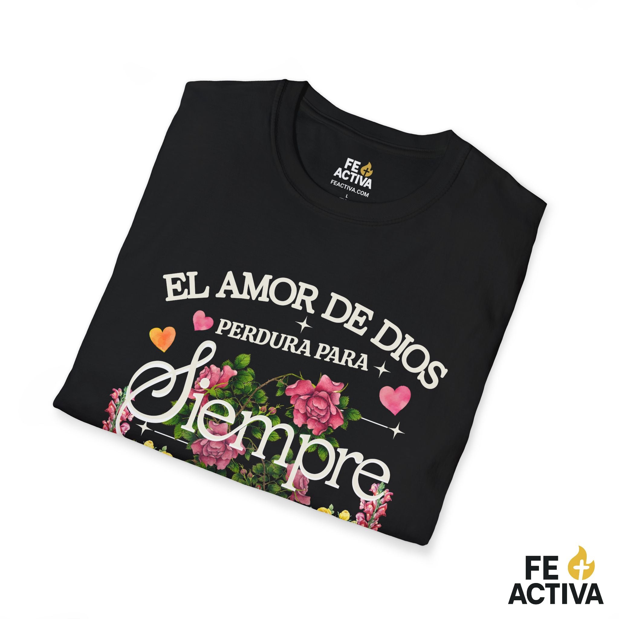 El Amor de Dios Perdura para Siempre – Salmo 136:1 | Camiseta Cristiana | Fe Activa