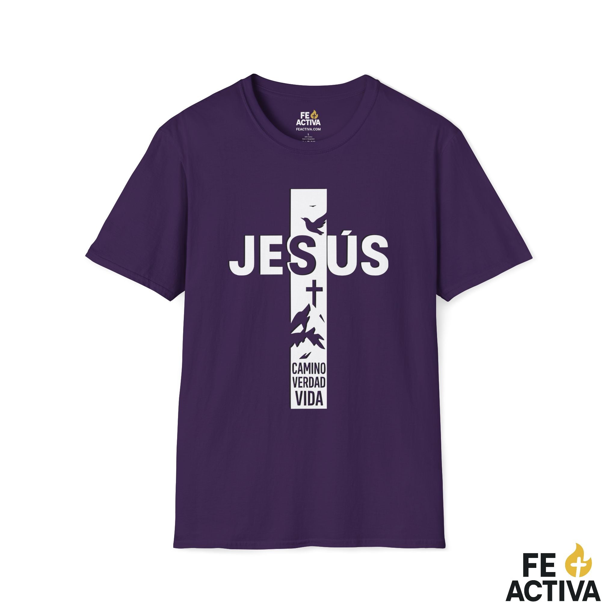 Jesus + Cruz: Camino, Verdad y Vida  | Camiseta Cristiana | Fe Activ:a