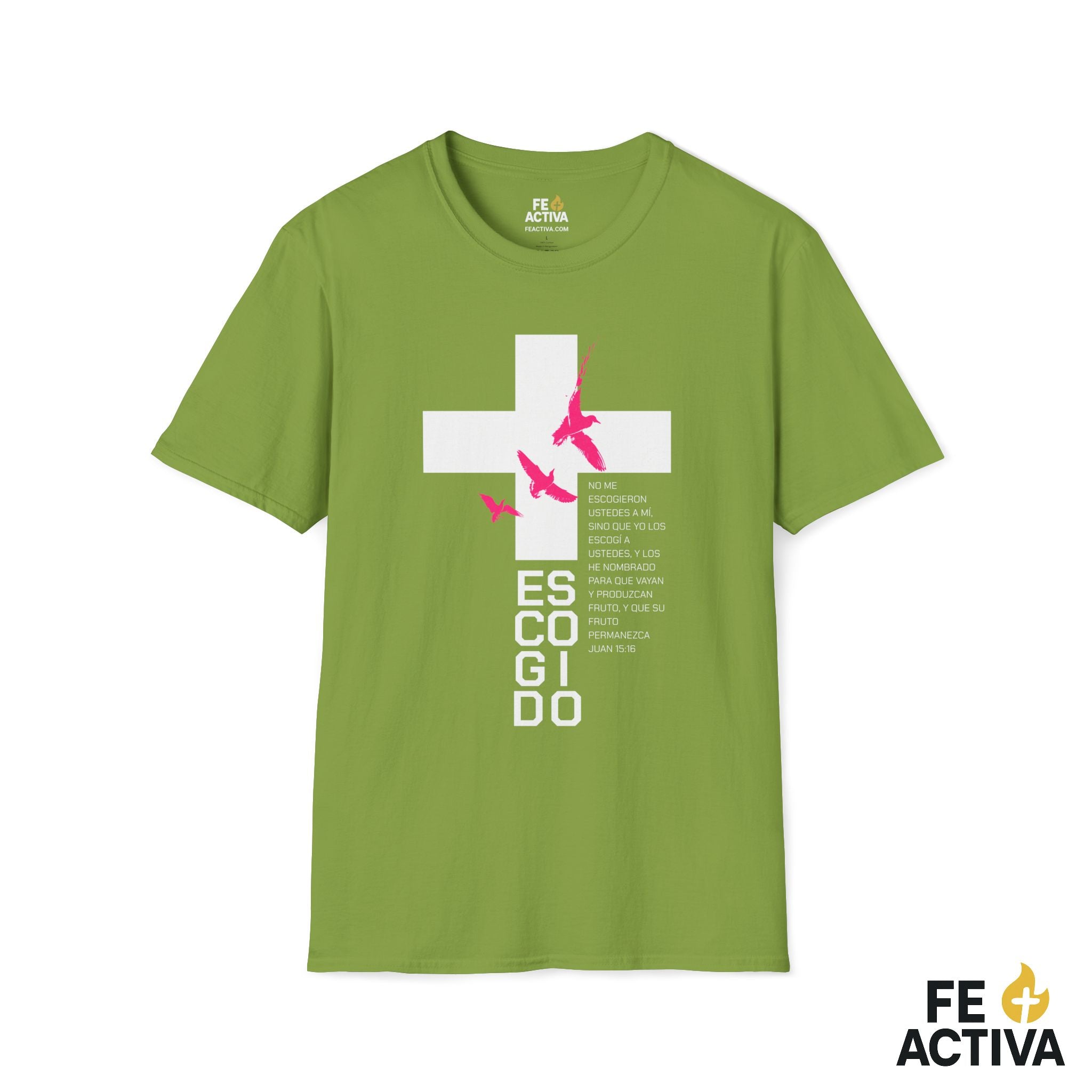 ESCOGIDO Juan 15:16 | Camisetas Cristianas | Fe Activa