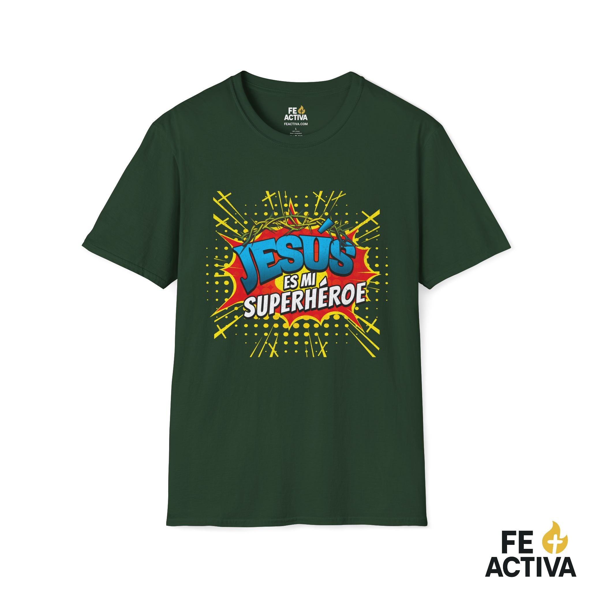 Jesús es mi Superhéroe – Juan 15:13 | Camiseta Cristiana | Fe Activa