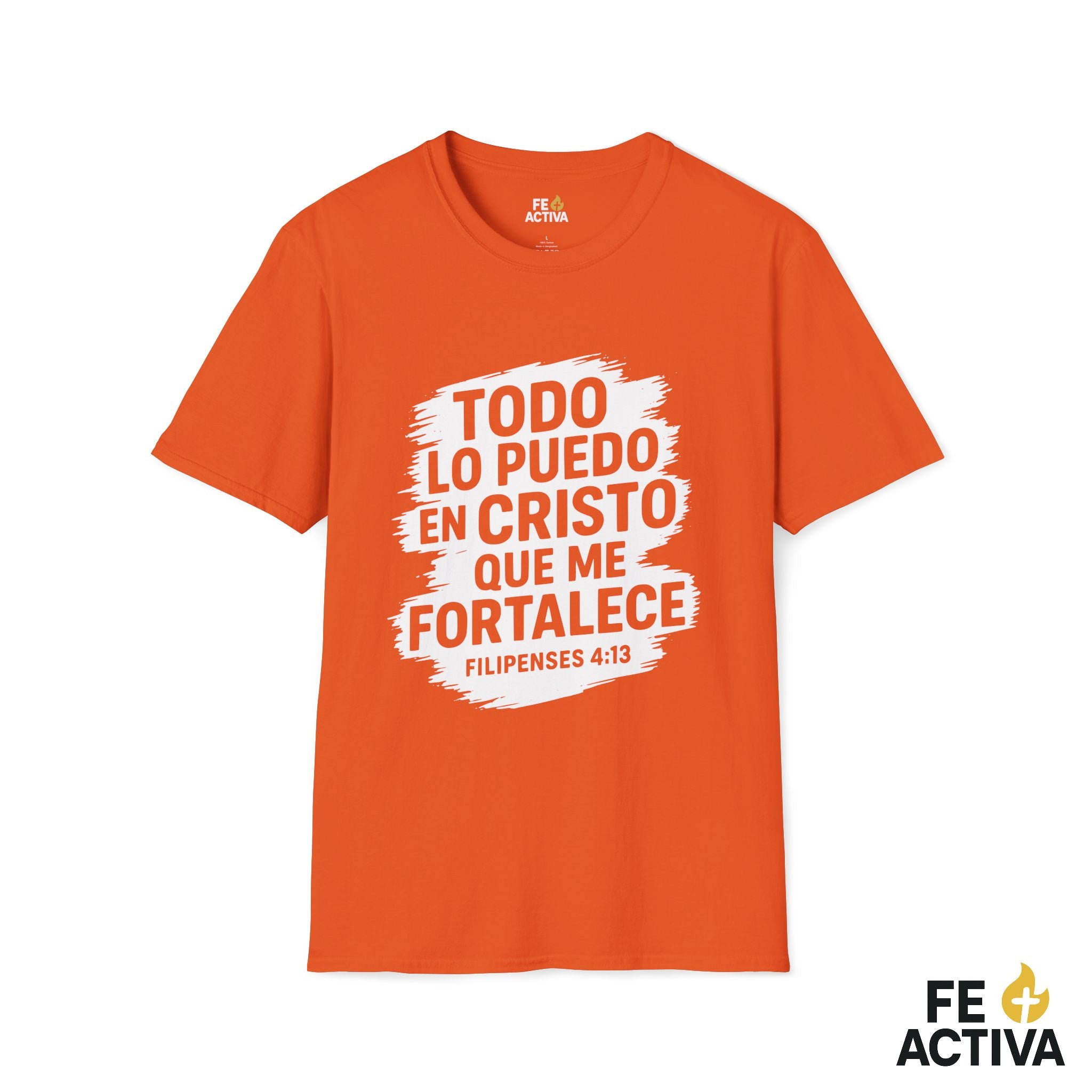 Filipenses 4:16 - Todo lo Puedo | Camiseta Cristiana | Fe Activa