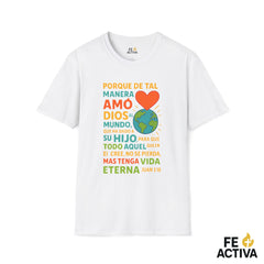 Juan 3:16 | Un Amor Eterno | Camiseta Cristiana | Fe Activa