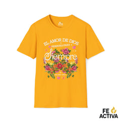 El Amor de Dios Perdura para Siempre – Salmo 136:1 | Camiseta Cristiana | Fe Activa