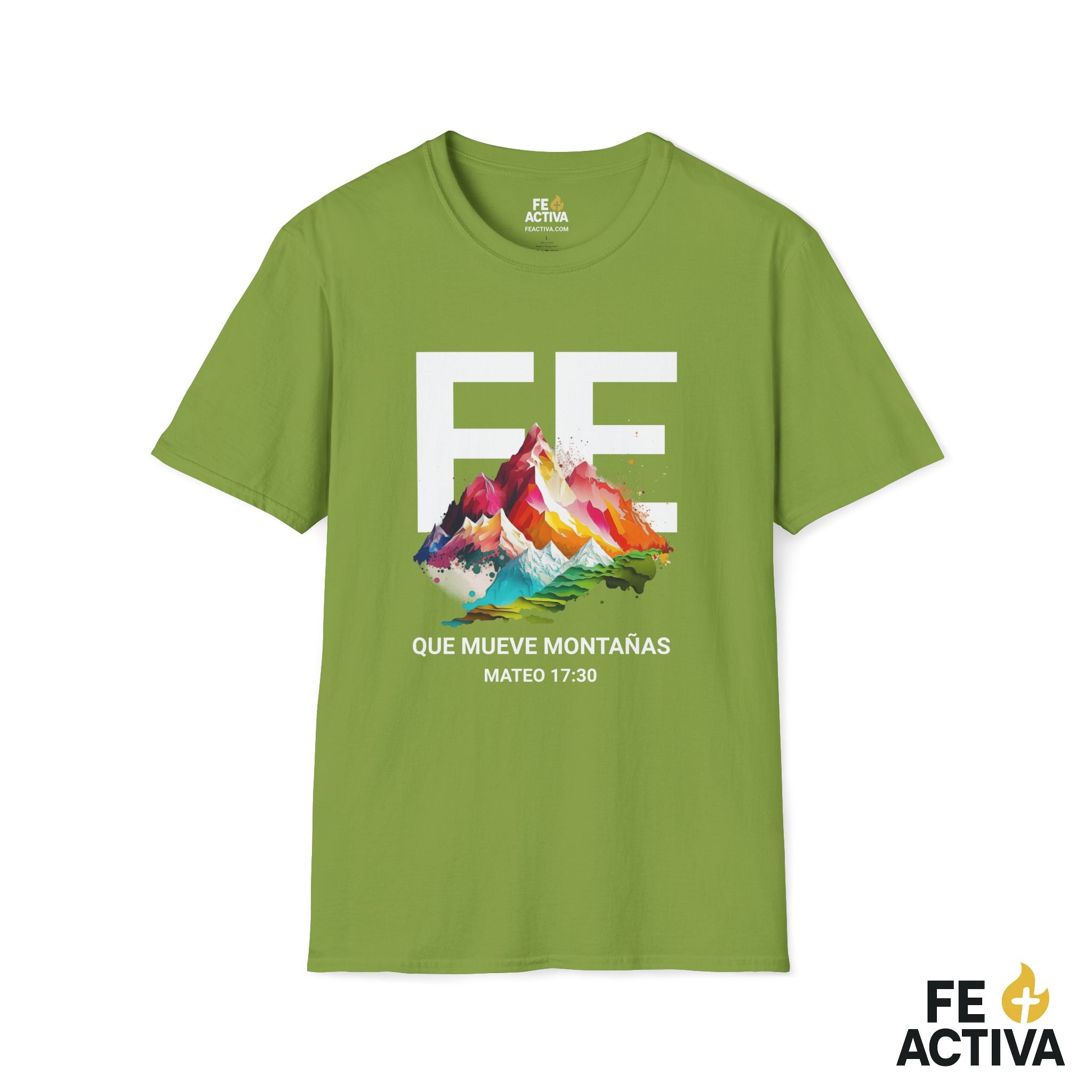 Fe que mueve Montañas - Mateo 17:20 | Camisetas Cristianas | Fe Activa