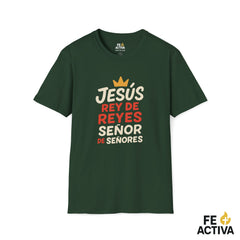 Jesus Rey de Reyes y Señor de Señores | Apocalipsis 19:16  | Camiseta Cristiana | Fe Activa